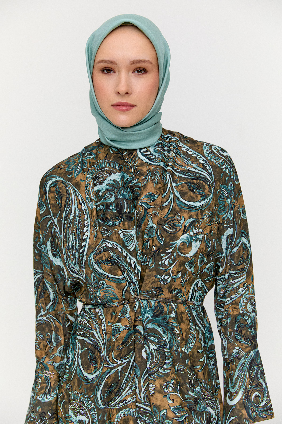 Etnik Desenli Elbise, Tesettür Giyim