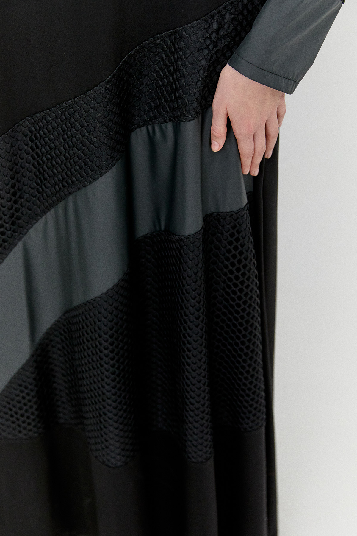 File Detaylı Sandy Elbise, Tesettür Giyim