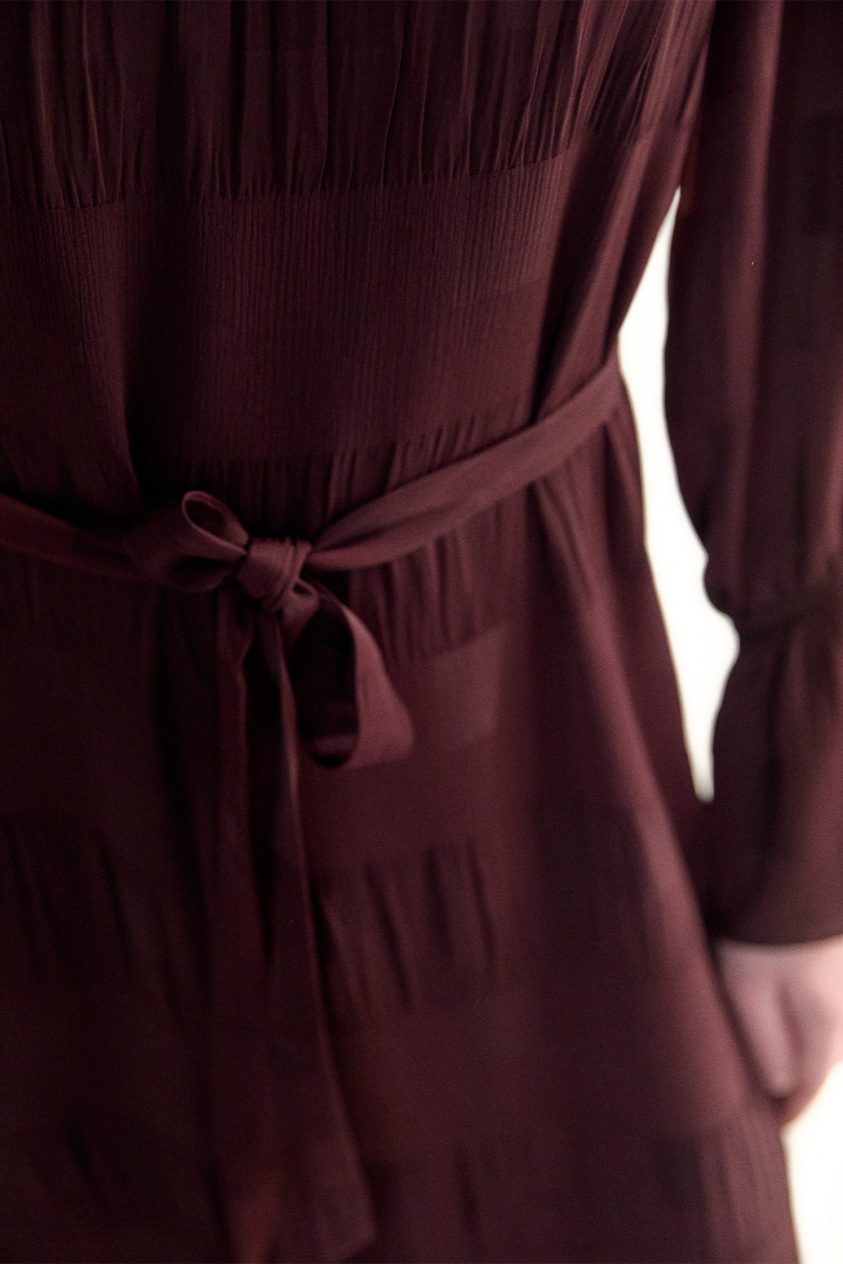 Kare Desenli Kuşaklı Elbise, Tesettür Giyim