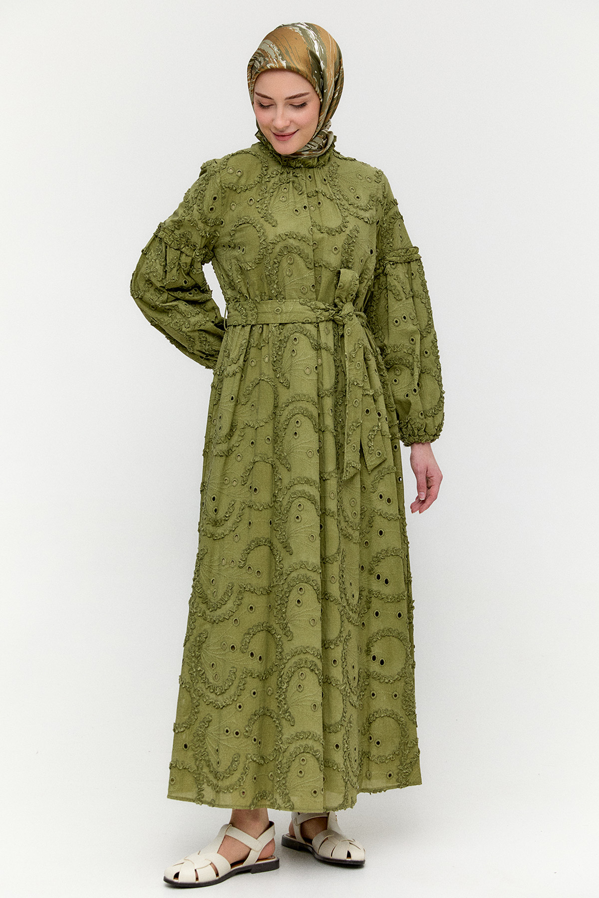 Fistolu Pamuk Elbise, Tesettür Giyim