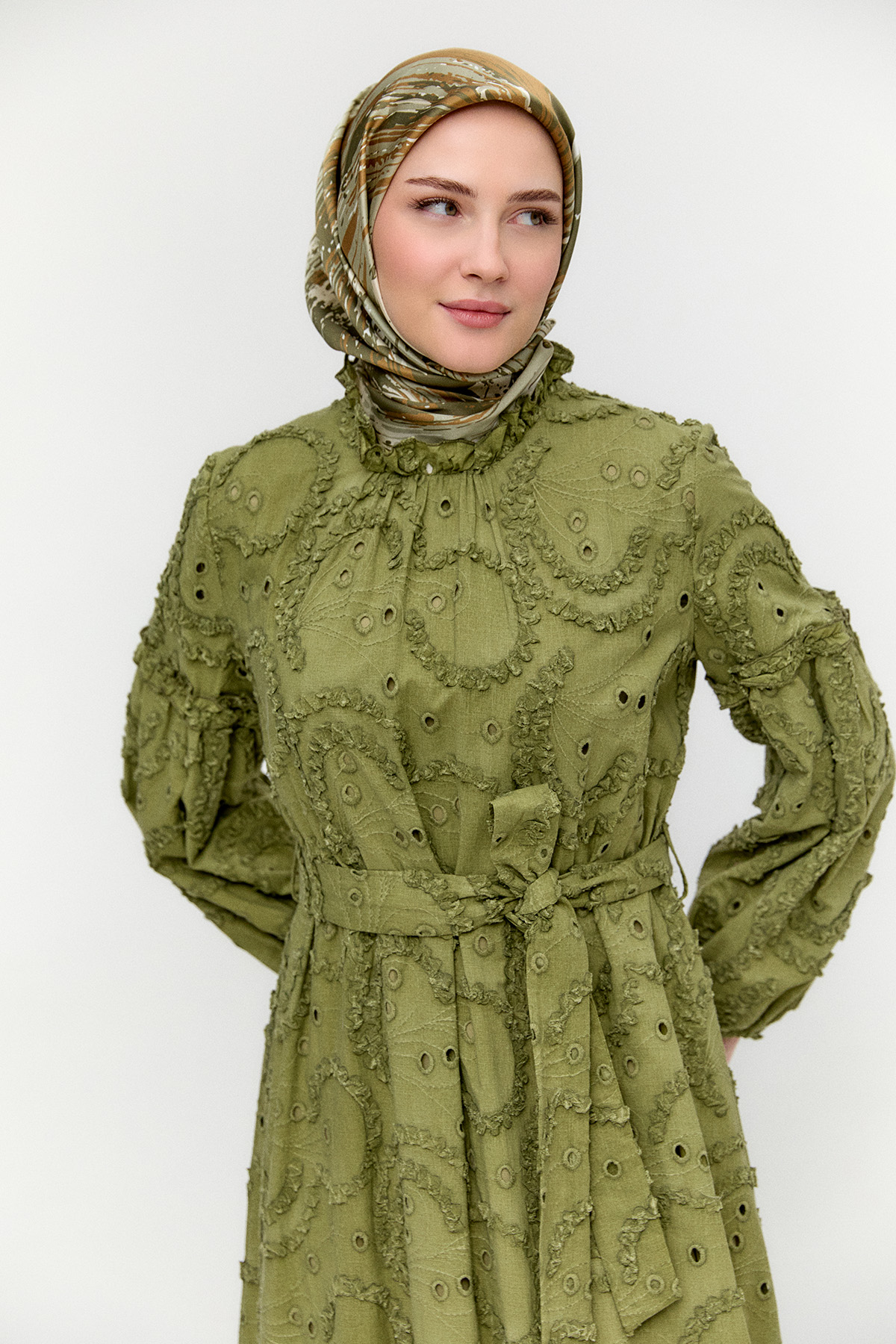 Fistolu Pamuk Elbise, Tesettür Giyim