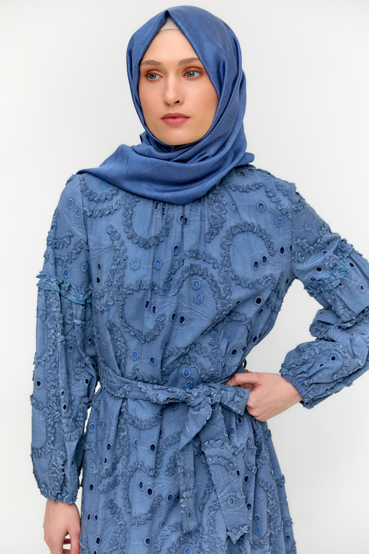 Fistolu Pamuk Elbise, Tesettür Giyim