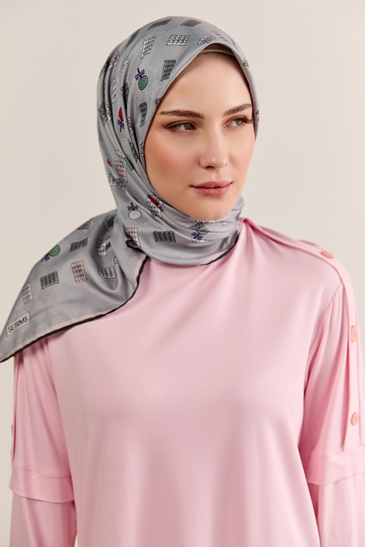 Sweet Desenli Eşarp, Tesettür Giyim