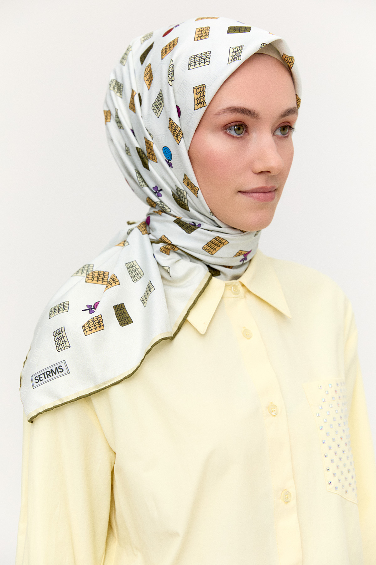 Sweet Desenli Eşarp, Tesettür Giyim