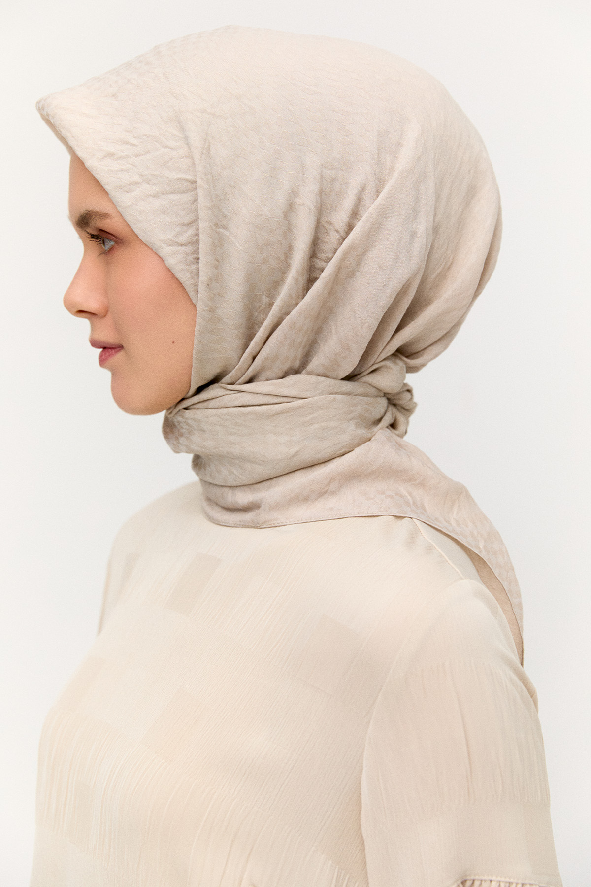 Kare Desenli Viskon Eşarp, Tesettür Giyim