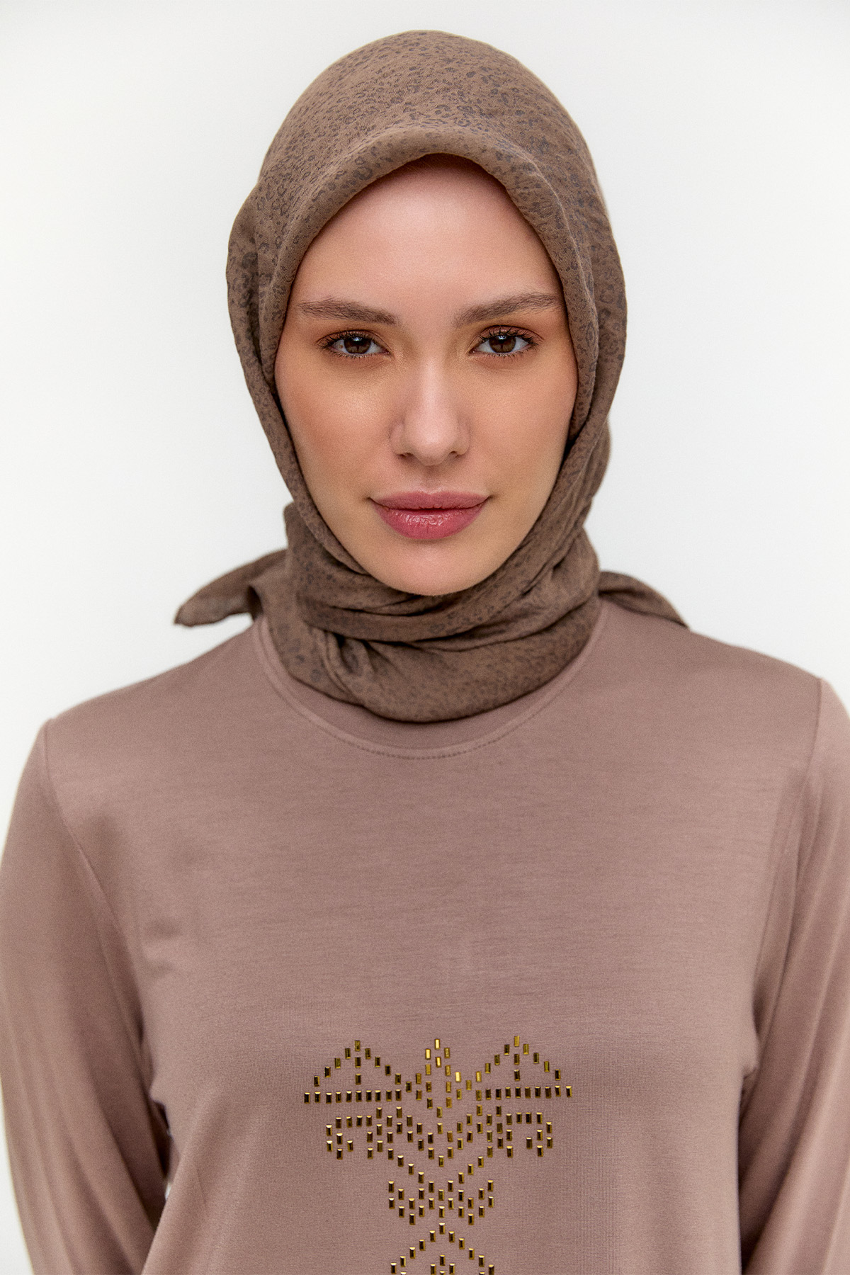 Leopar Desenli Viskon Eşarp, Tesettür Giyim