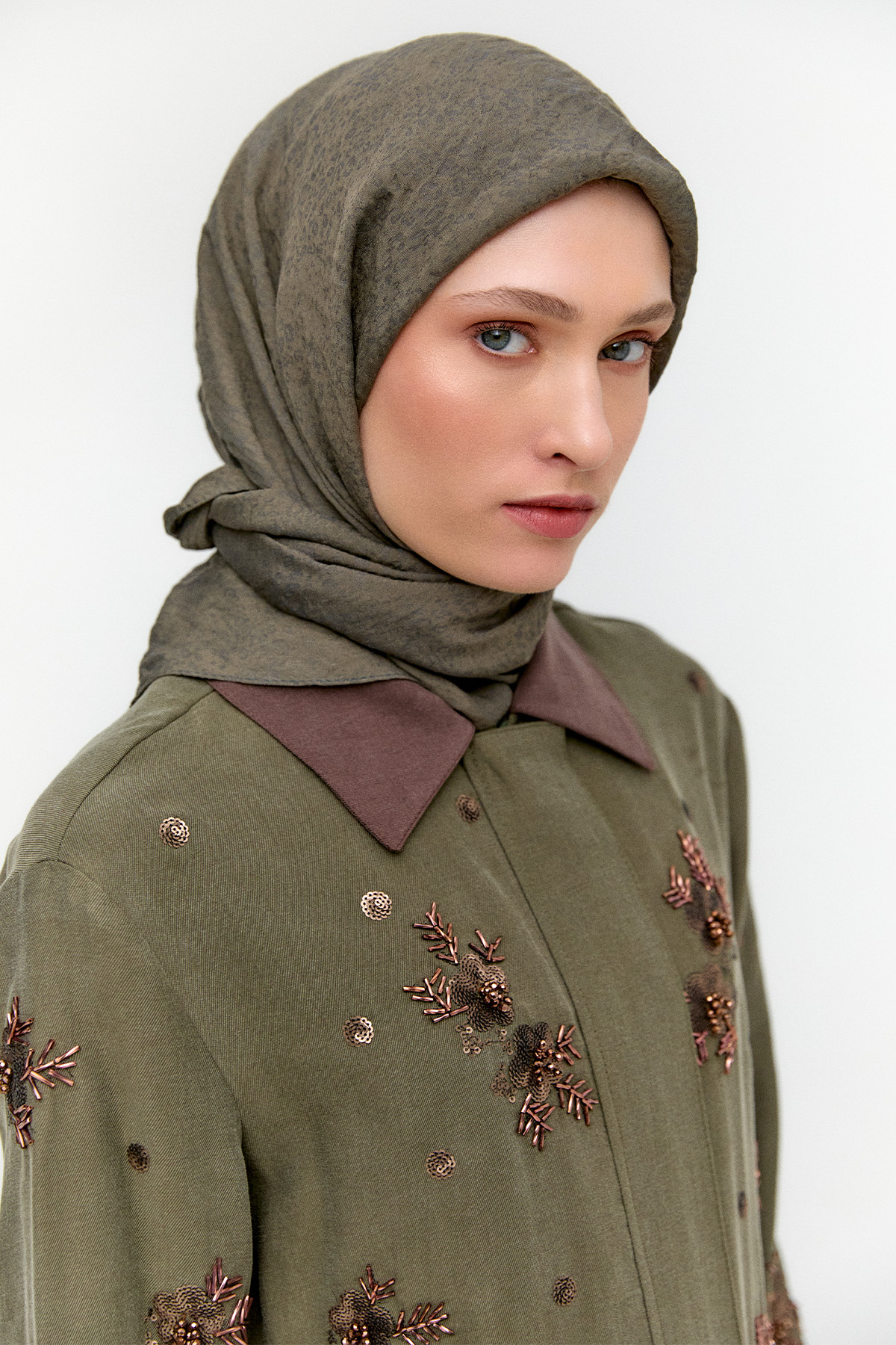 Leopar Desenli Viskon Eşarp, Tesettür Giyim