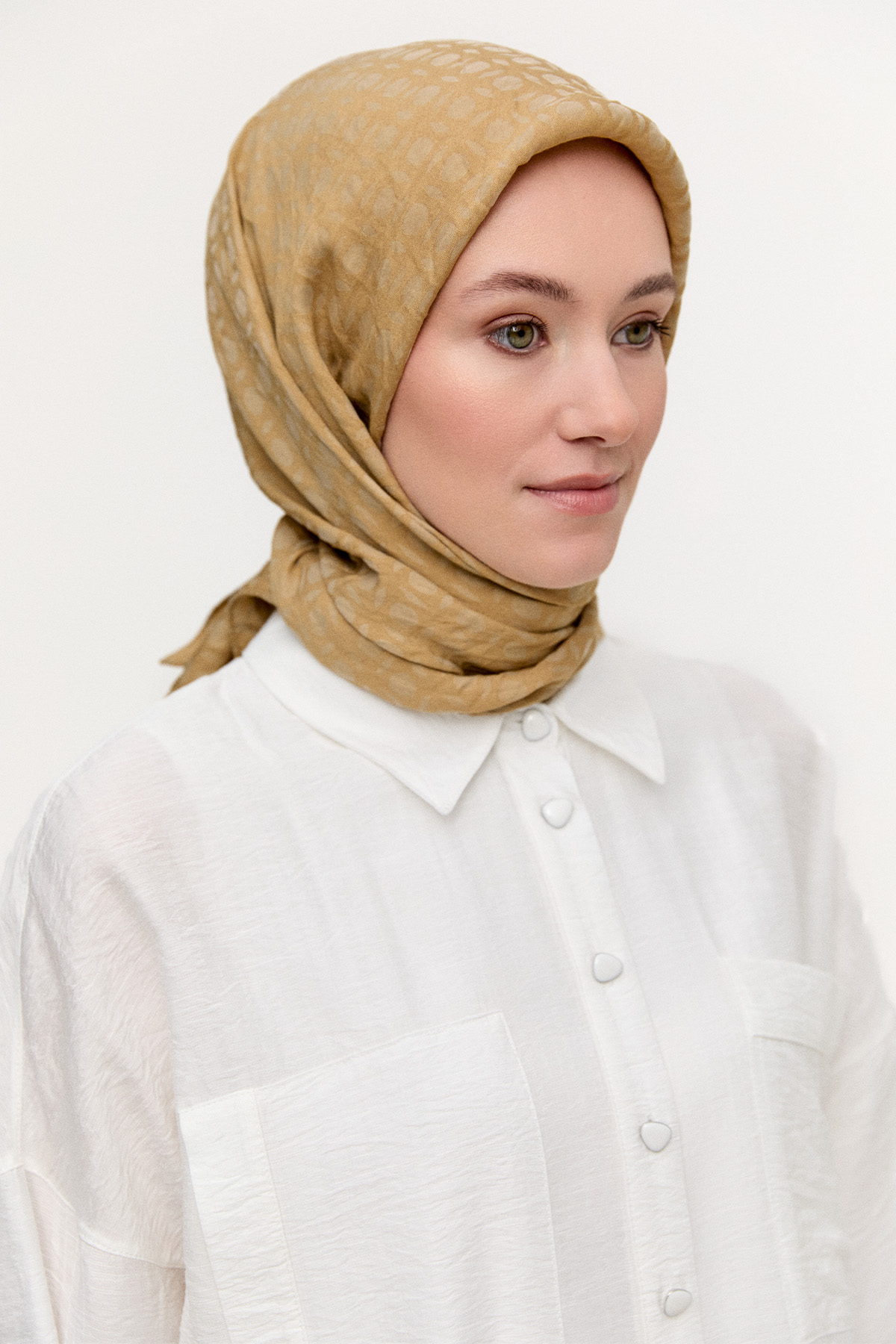 Oval Desenli Viskon Eşarp, Tesettür Giyim