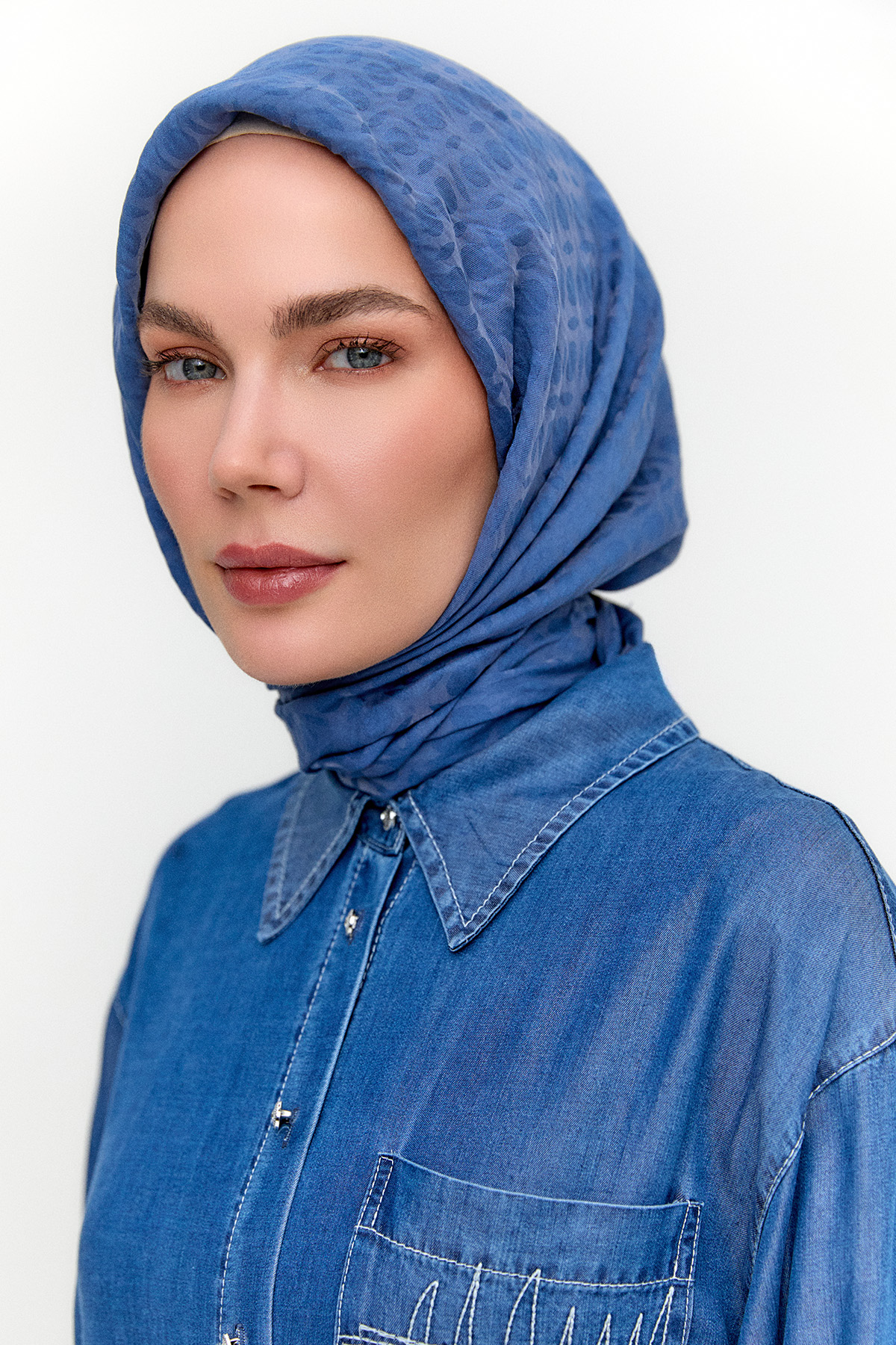 Oval Desenli Viskon Eşarp, Tesettür Giyim