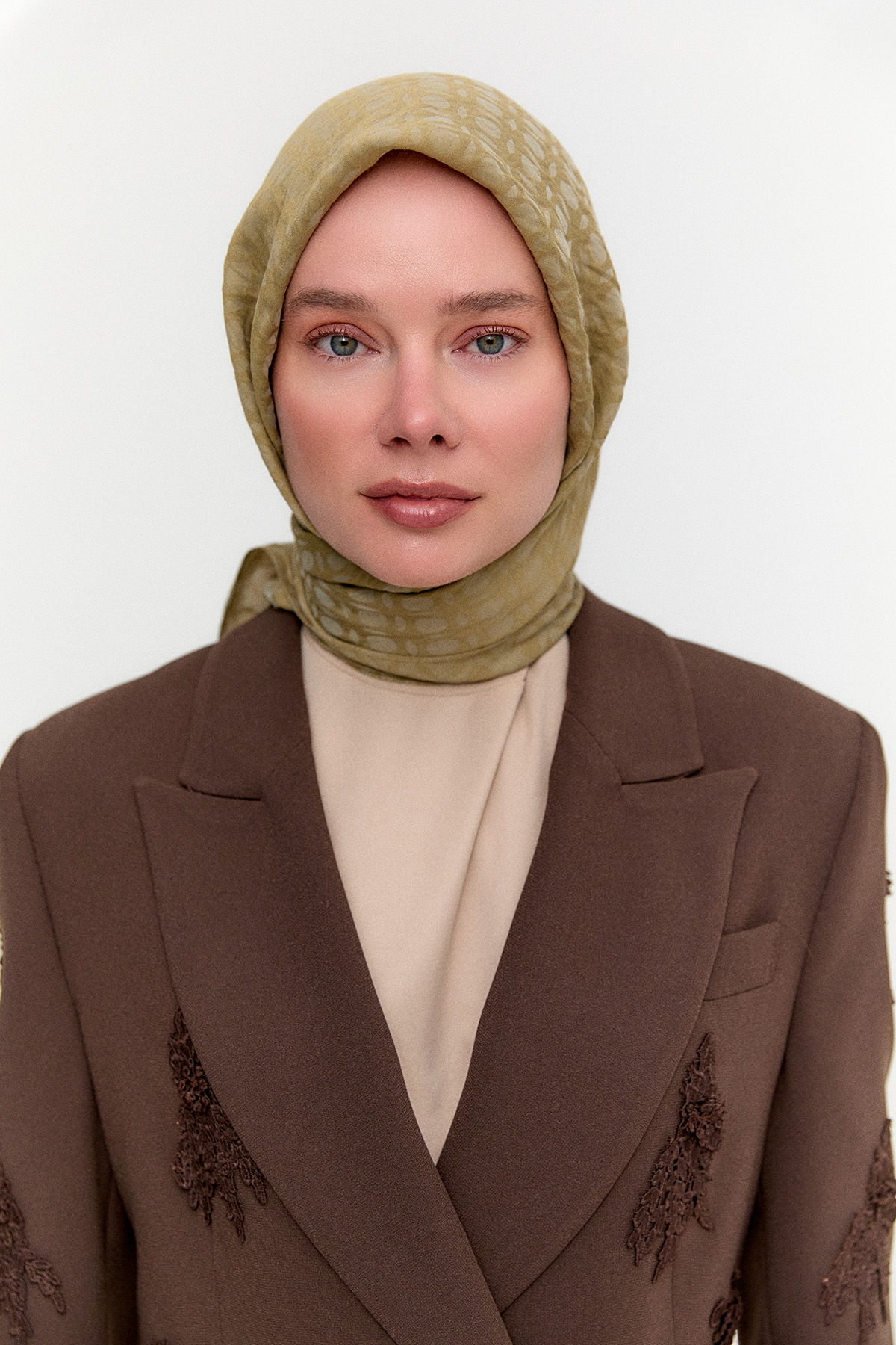 Oval Desenli Viskon Eşarp, Tesettür Giyim