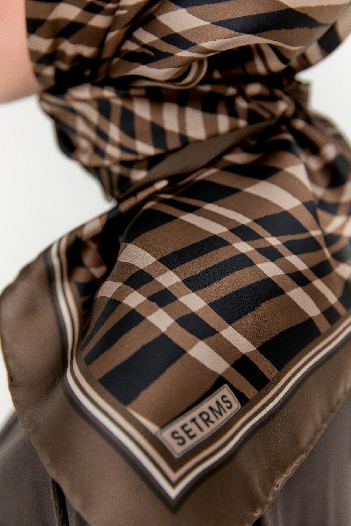 Zebra Desenli Sura İpek Eşarp, Tesettür Giyim