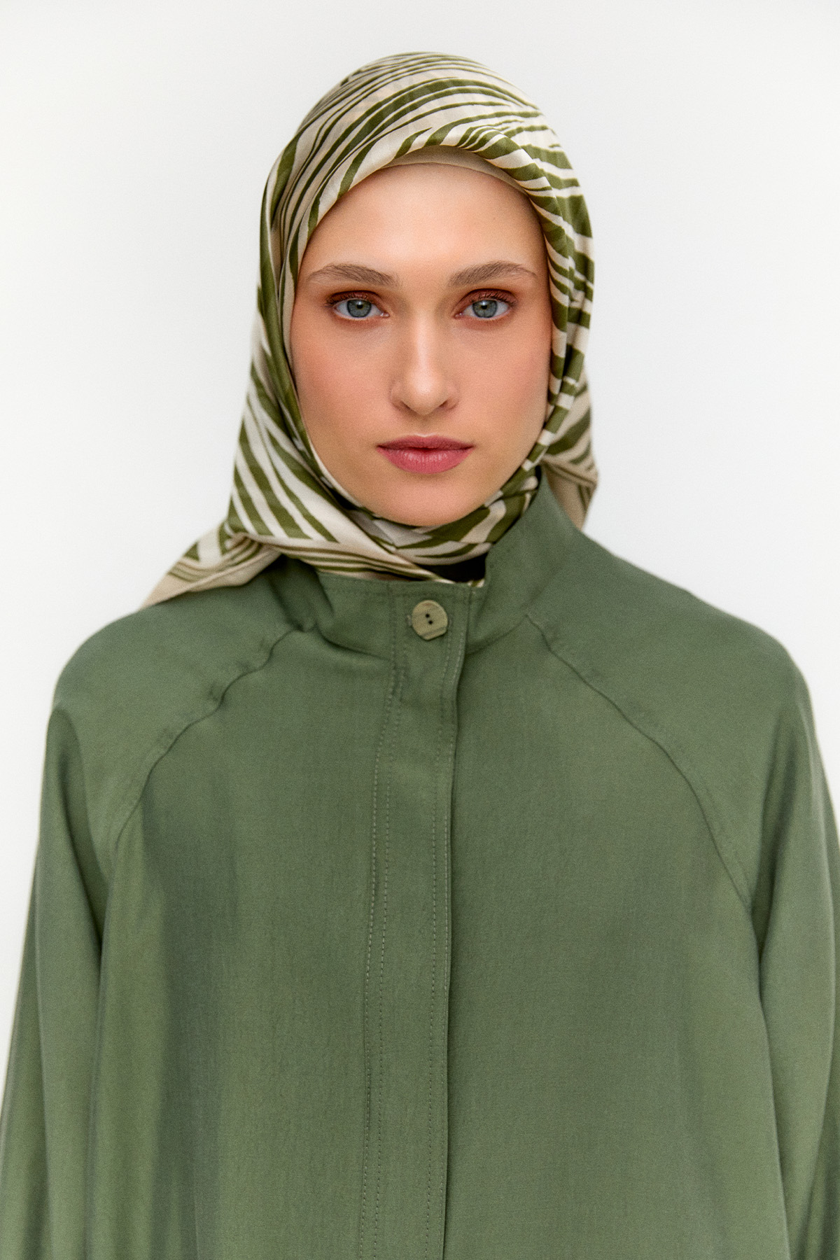 Zebra Desenli Sura İpek Eşarp, Tesettür Giyim