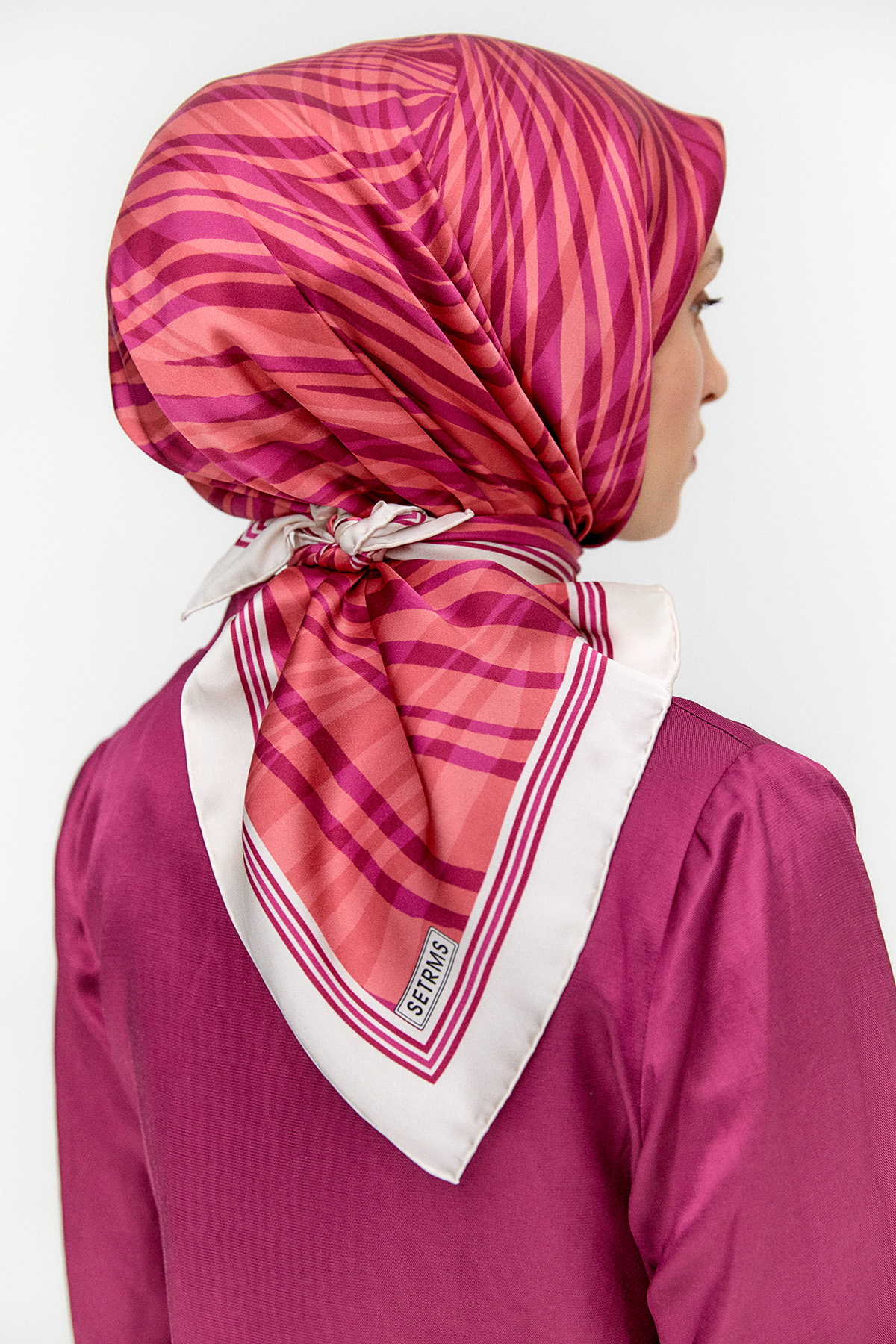 Zebra Desenli Sura İpek Eşarp, Tesettür Giyim