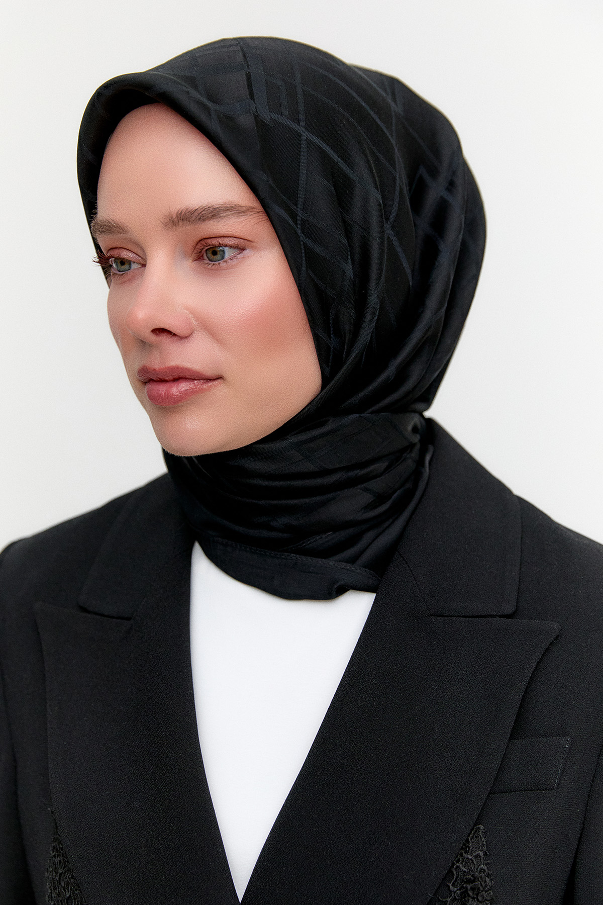 Dikdörtgen Desenli Modal Eşarp, Tesettür Giyim