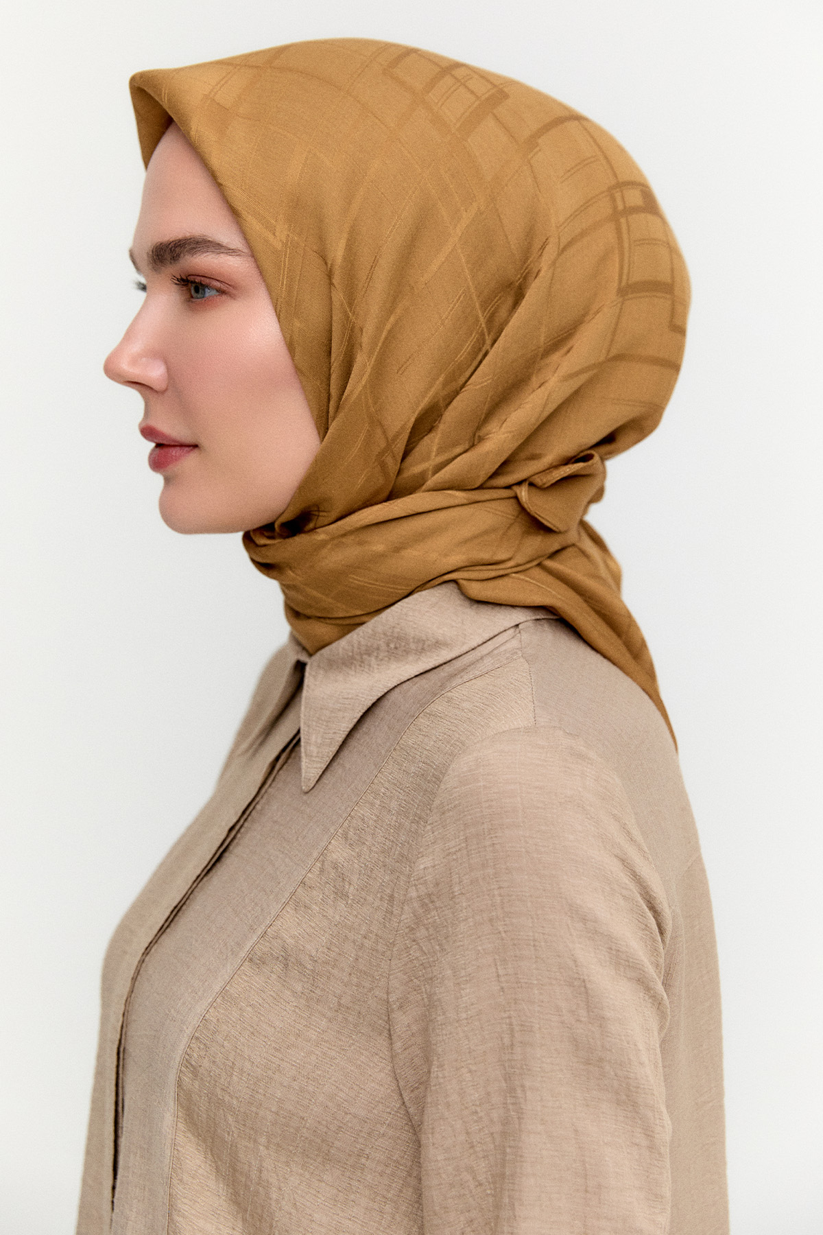 Dikdörtgen Desenli Modal Eşarp, Tesettür Giyim