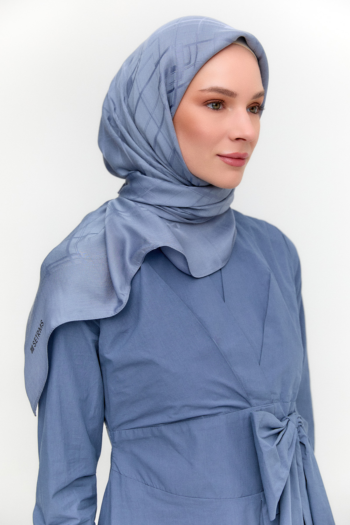Dikdörtgen Desenli Modal Eşarp, Tesettür Giyim