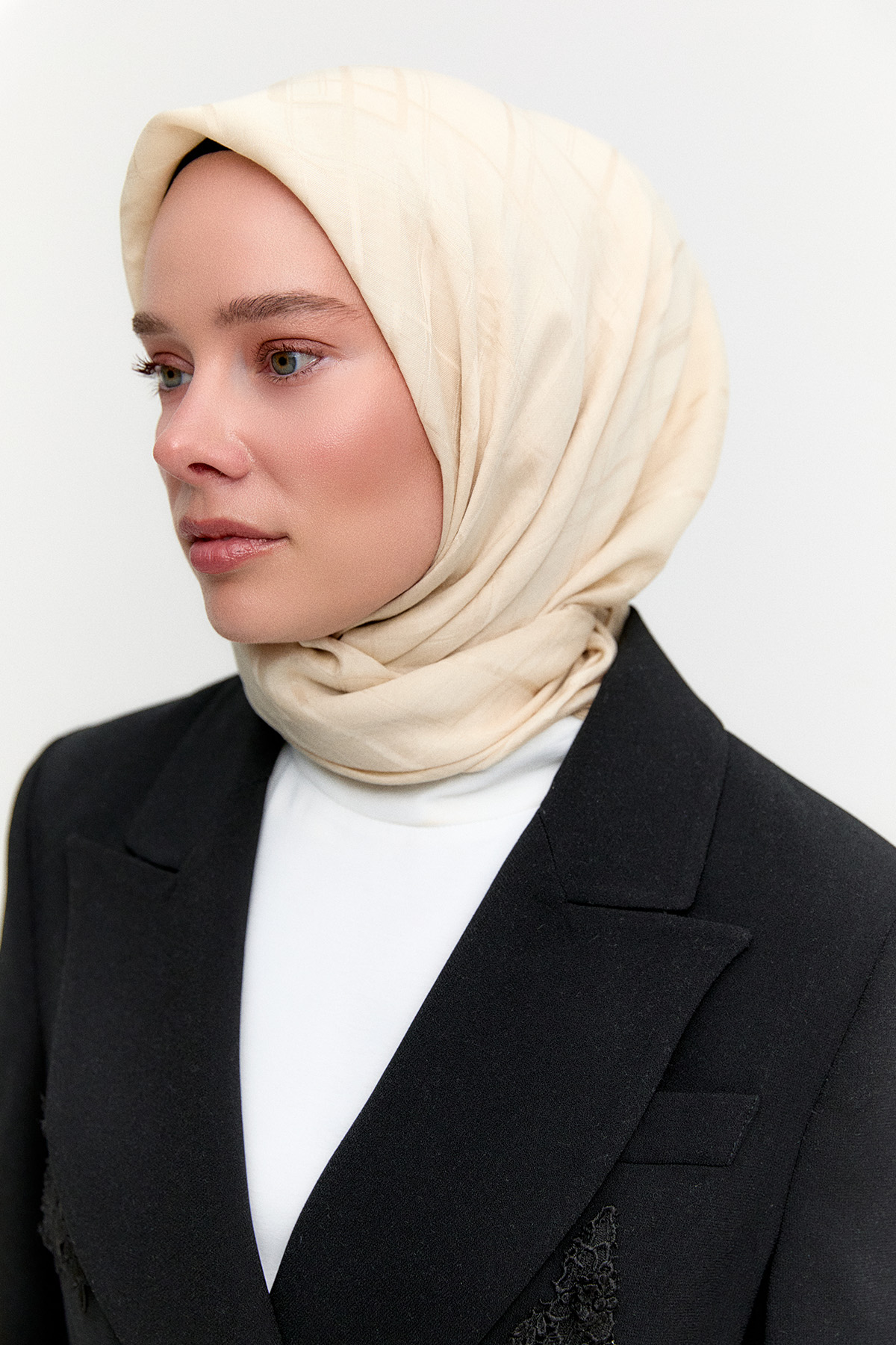 Dikdörtgen Desenli Modal Eşarp, Tesettür Giyim