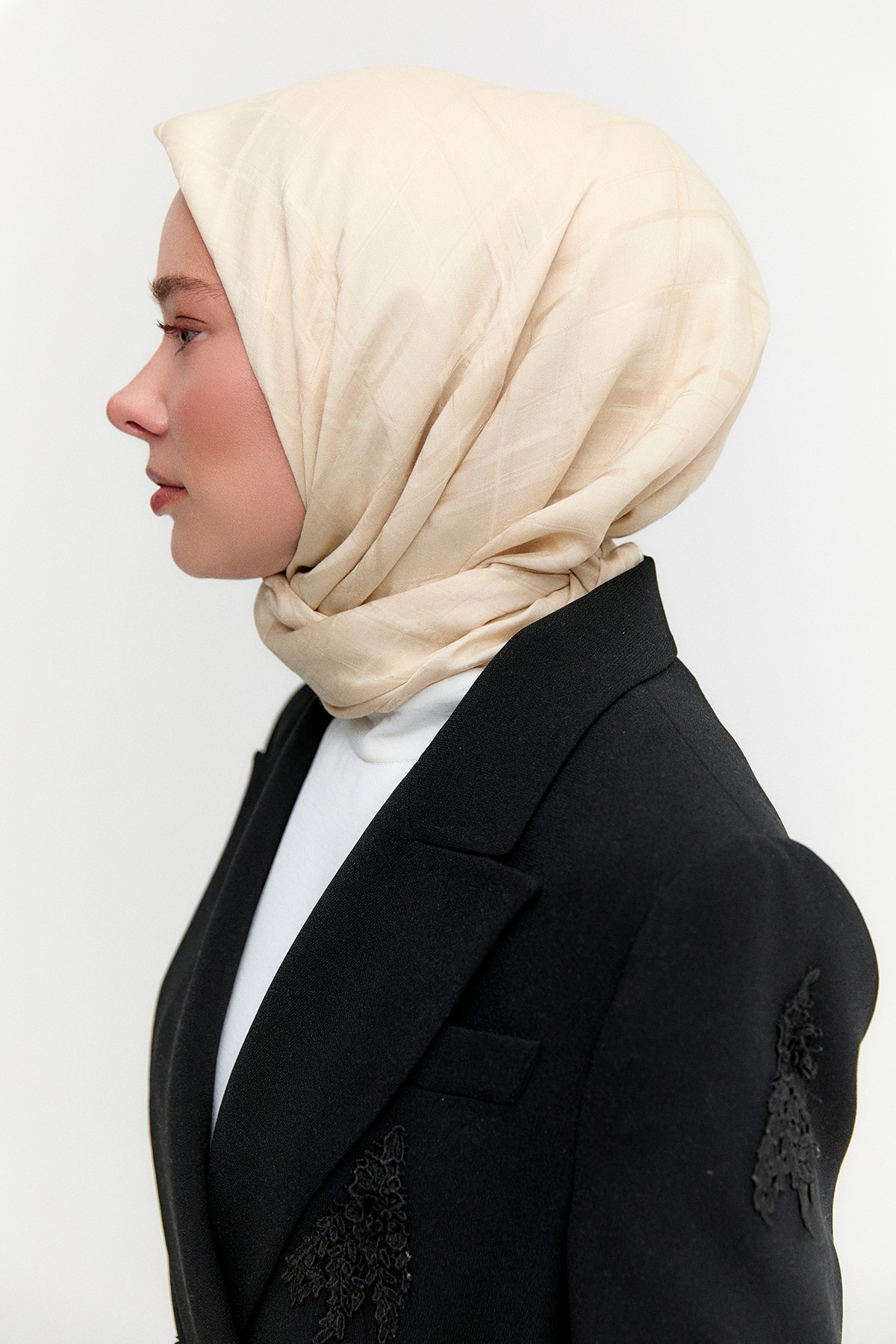 Dikdörtgen Desenli Modal Eşarp, Tesettür Giyim