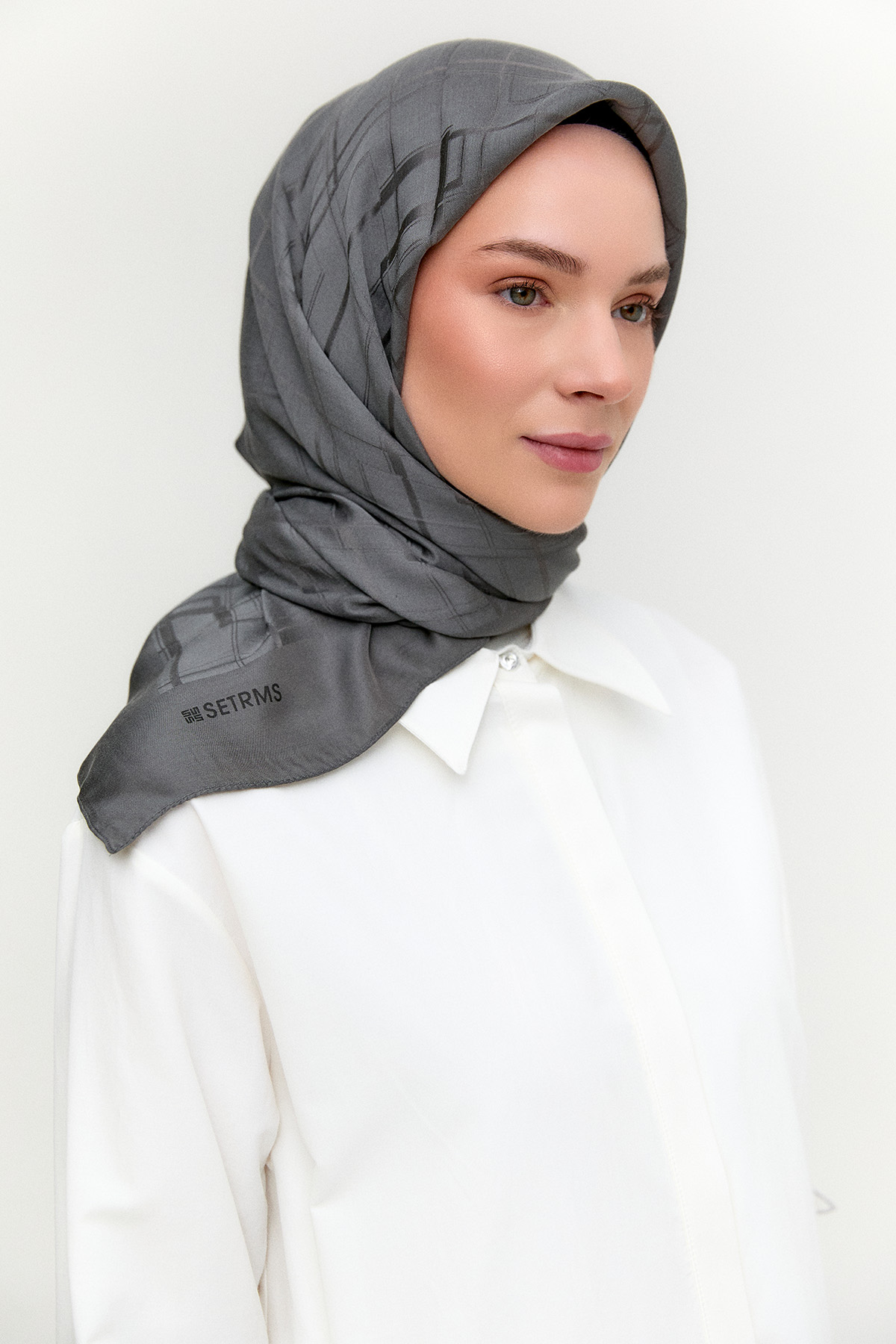 Dikdörtgen Desenli Modal Eşarp, Tesettür Giyim