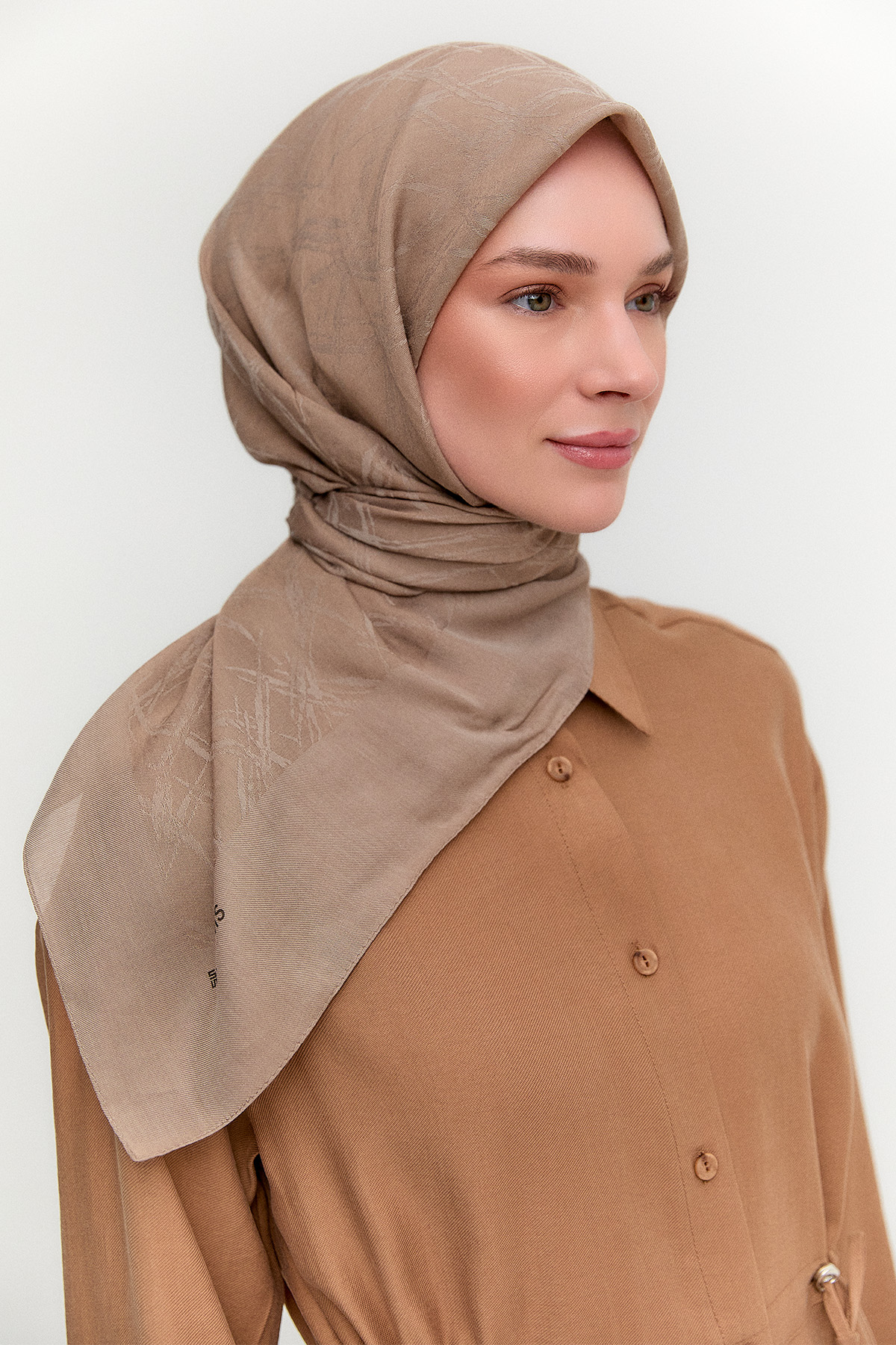 Jakarlı Çizgili Pamuk Naina Eşarp, Tesettür Giyim