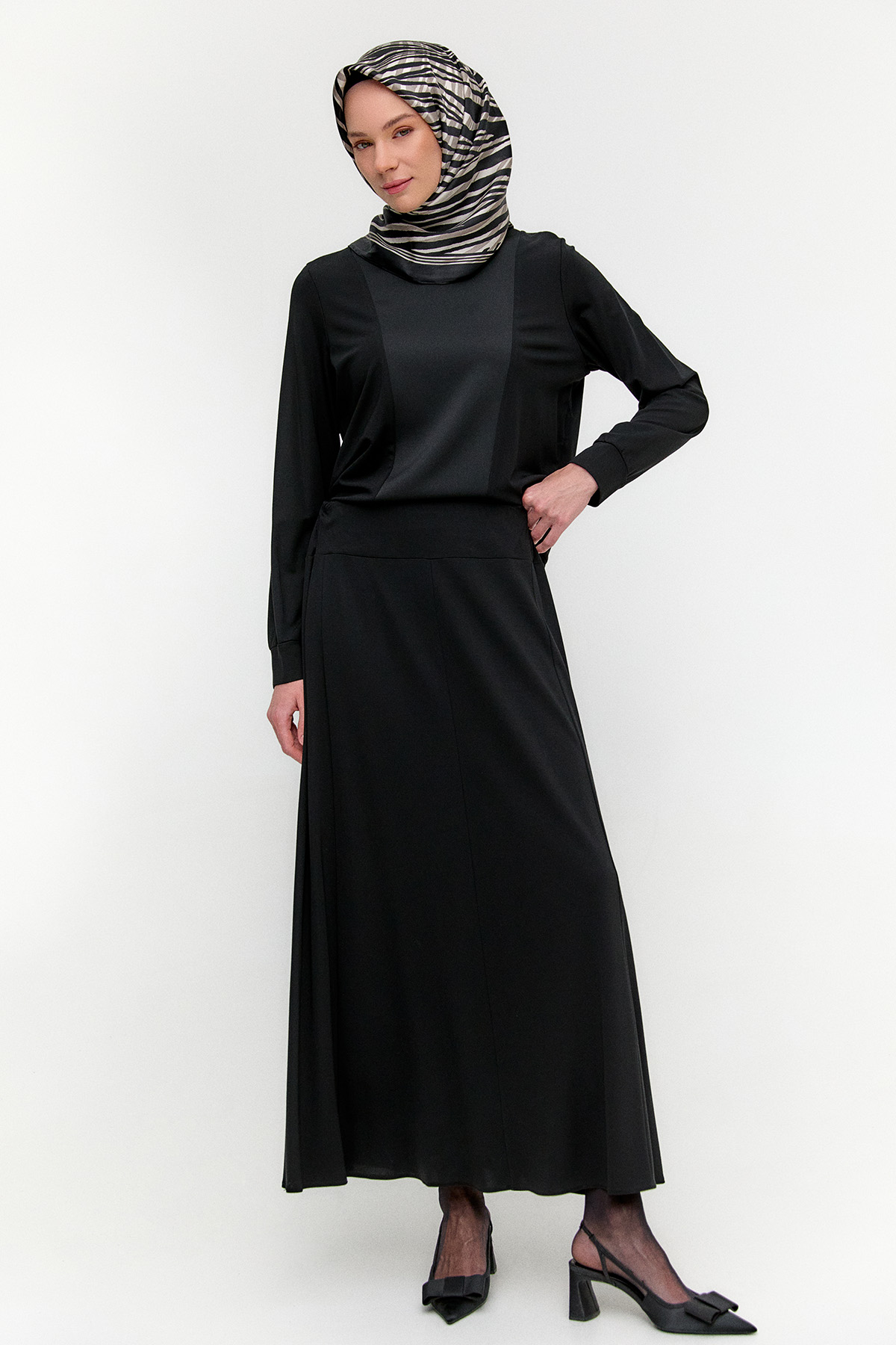 Parçalı Penye Etek, Tesettür Giyim