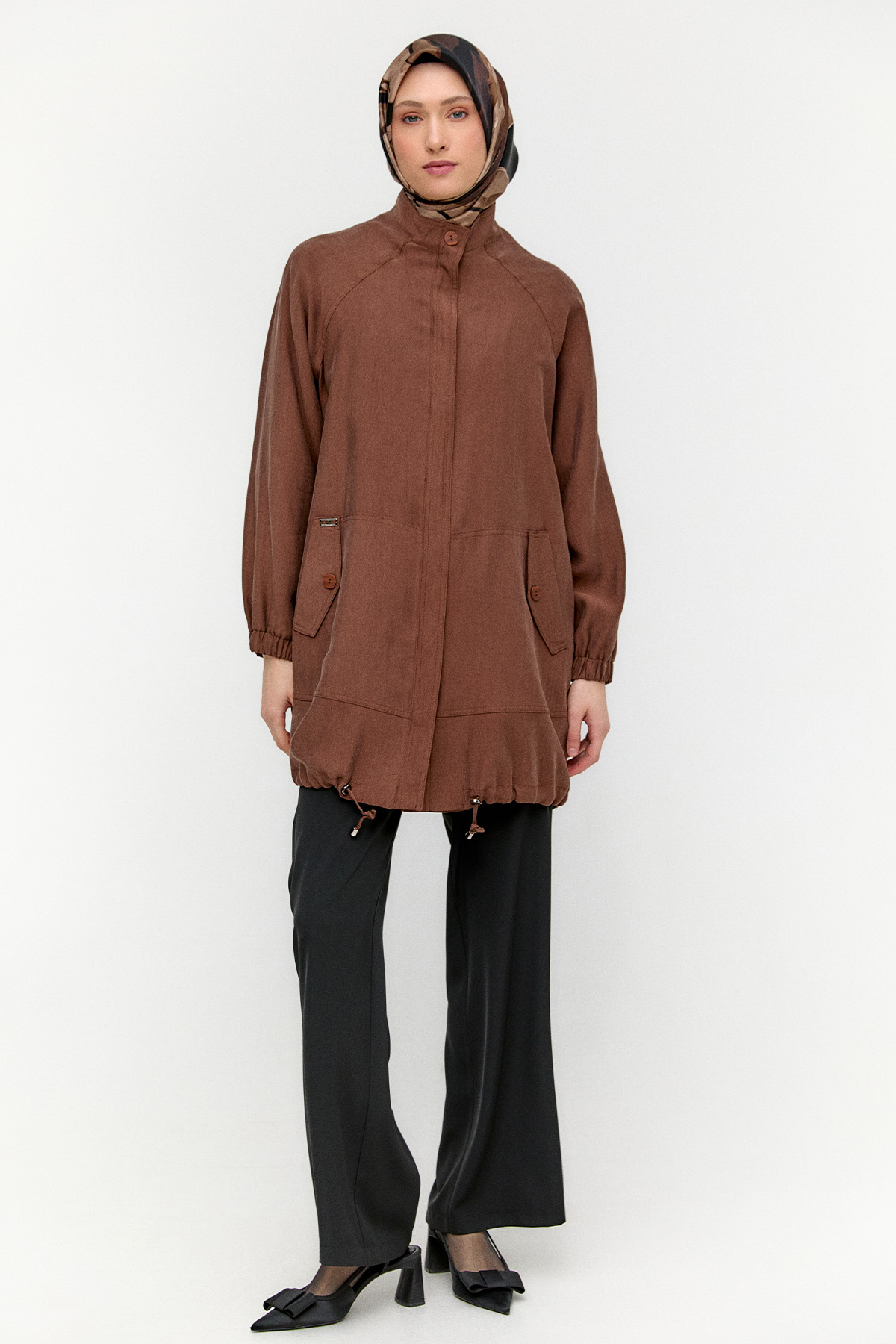 Süs Cepli Pamuklu Etek, Tesettür Giyim