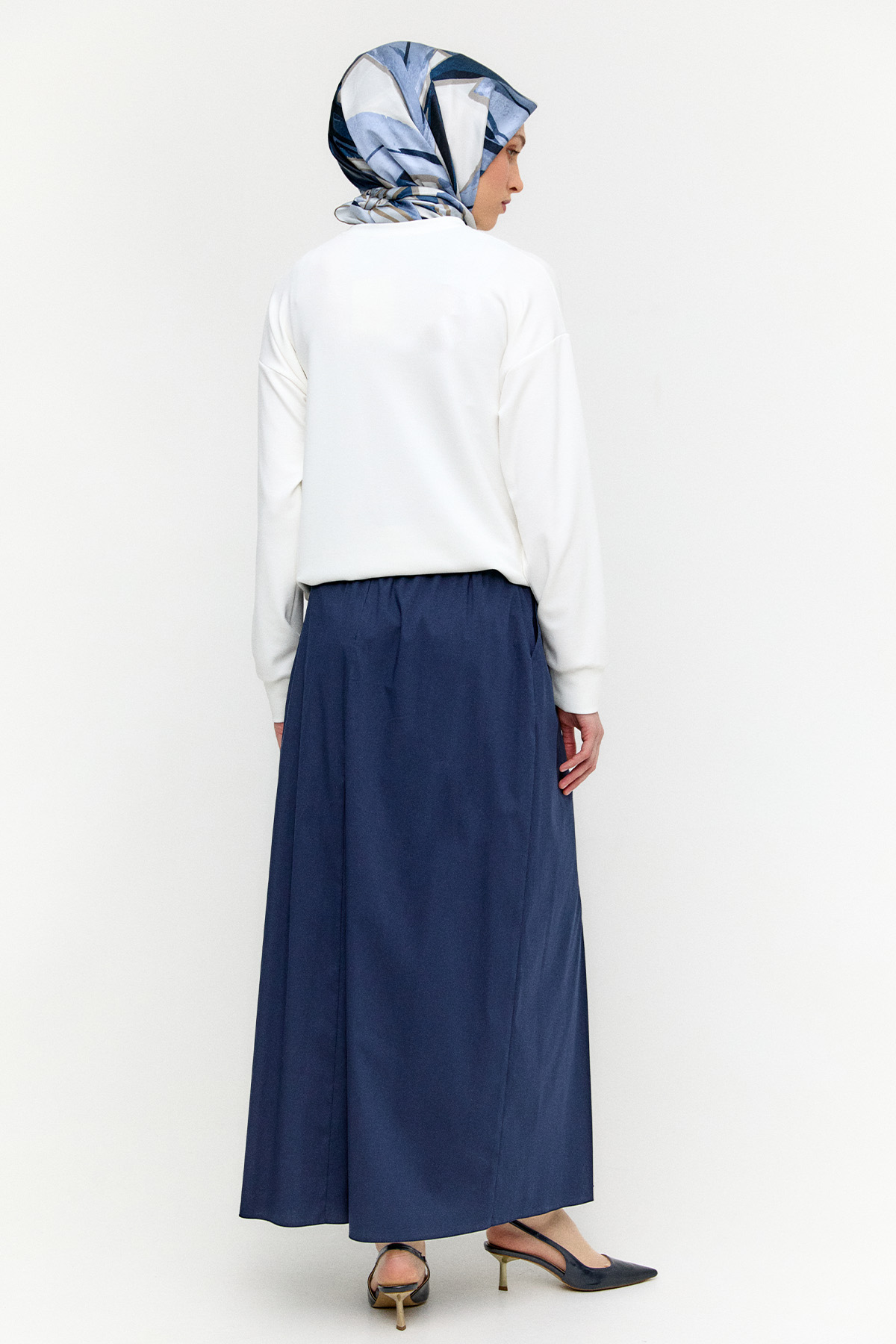 Süs Cepli Pamuklu Etek, Tesettür Giyim