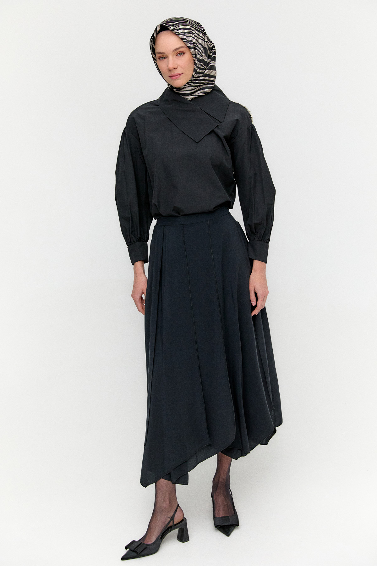 Parçalı Lyocell Etek, Tesettür Giyim