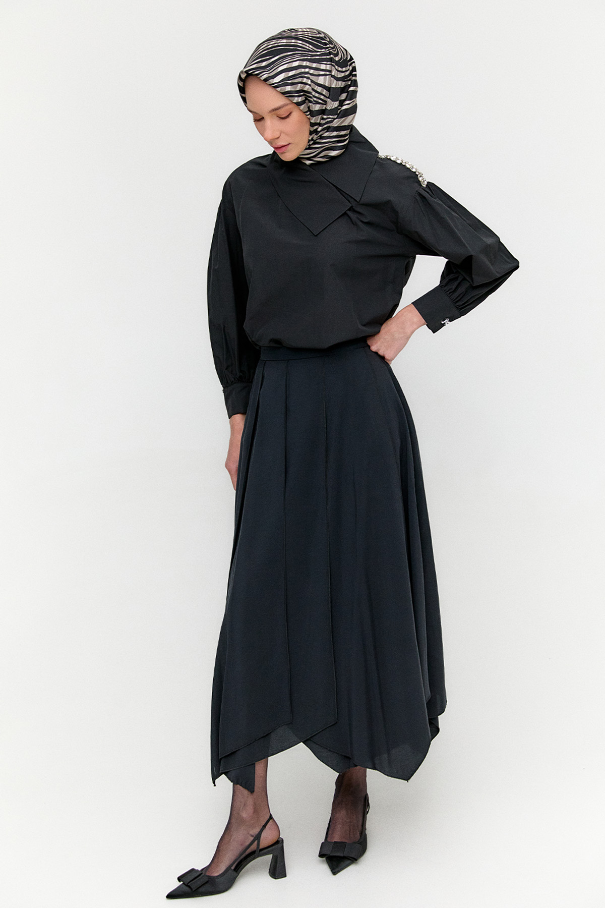 Parçalı Lyocell Etek, Tesettür Giyim