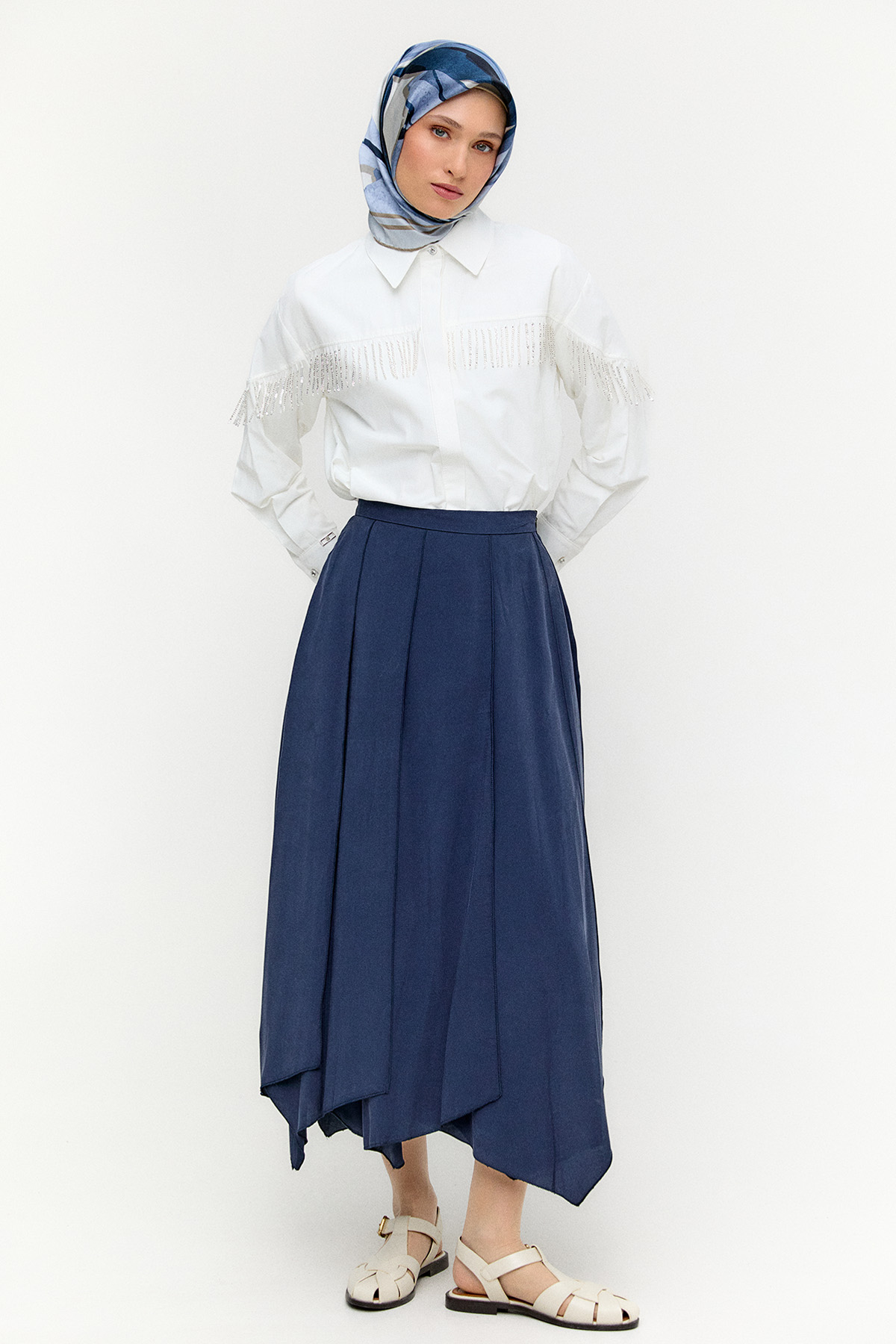 Parçalı Lyocell Etek, Tesettür Giyim