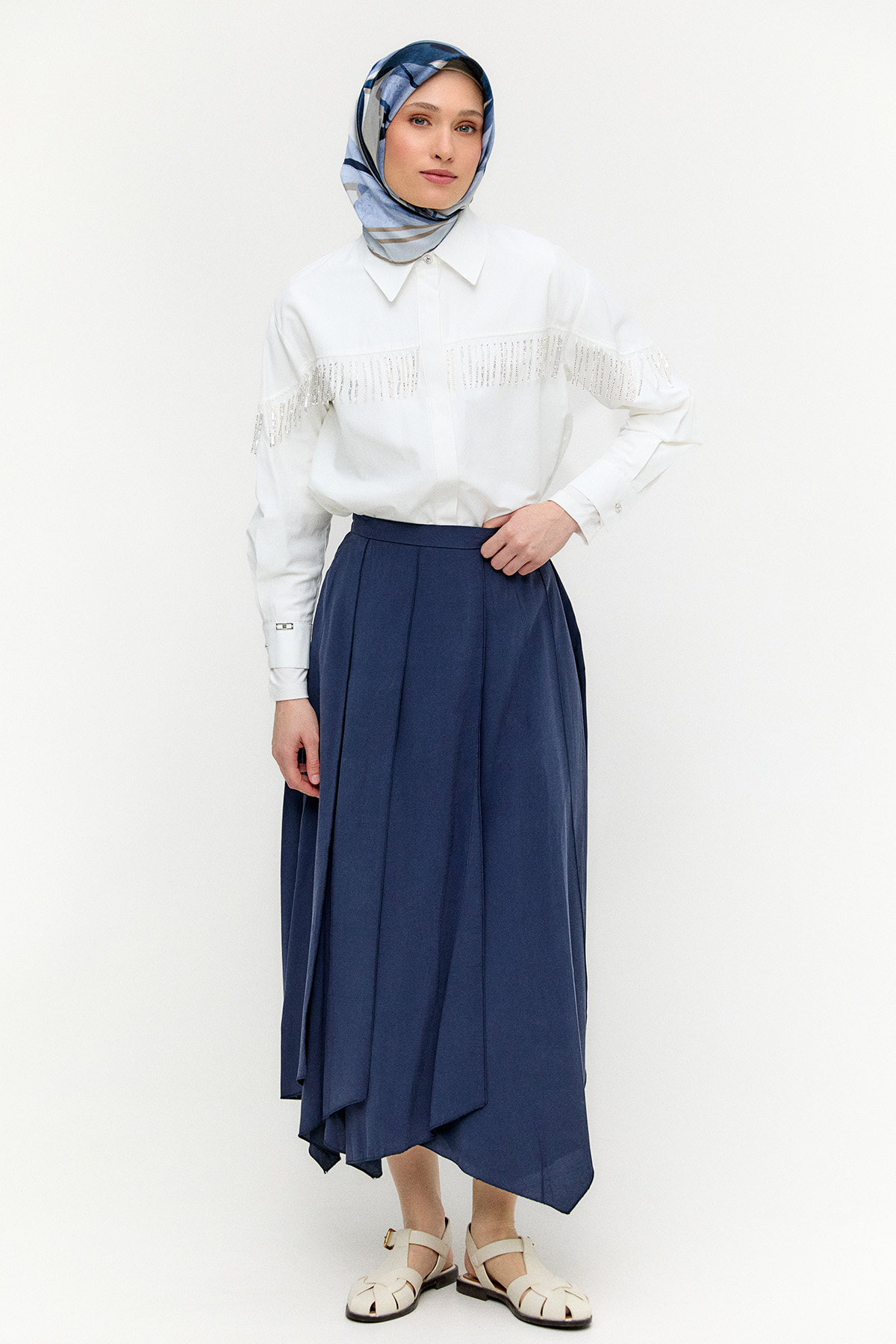 Parçalı Lyocell Etek, Tesettür Giyim