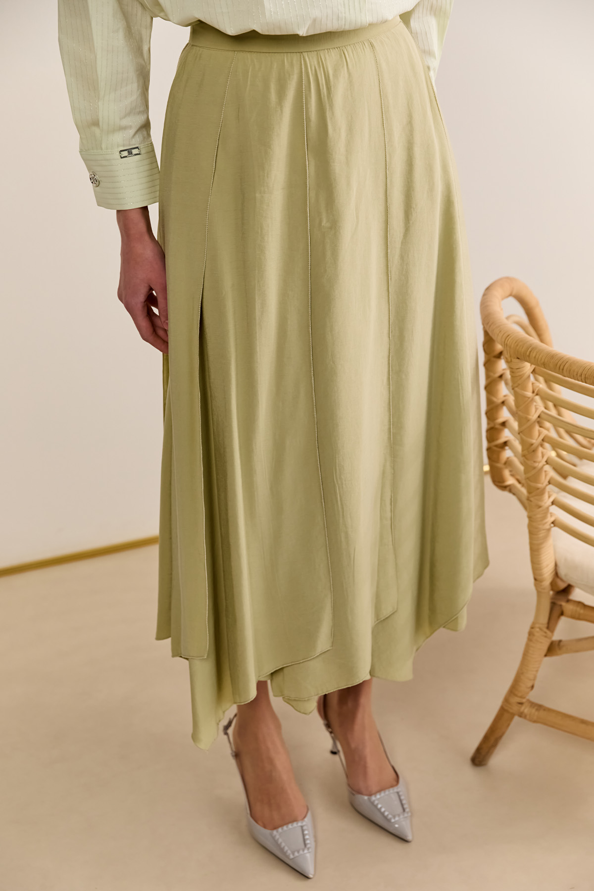 Parçalı Lyocell Etek, Tesettür Giyim