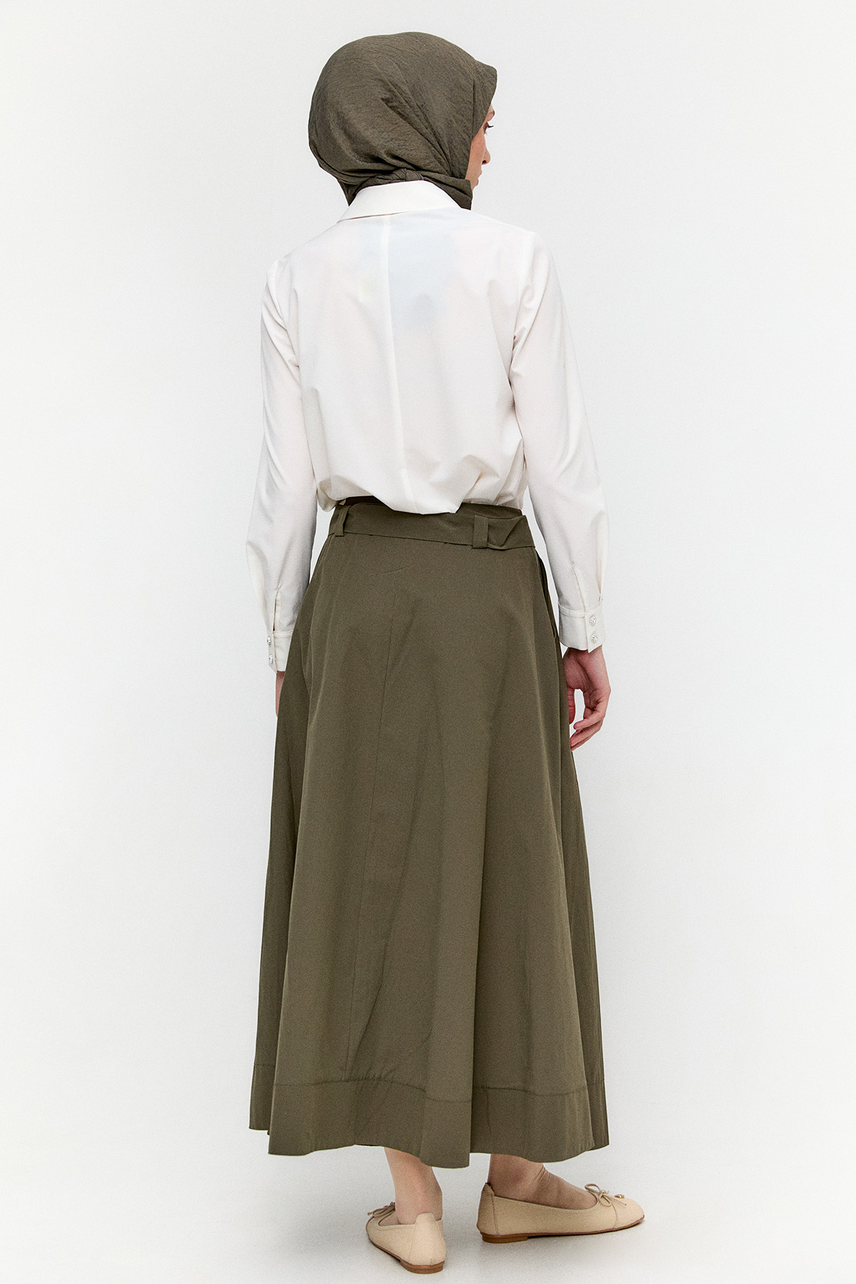 Kemerli Kloş Etek, Tesettür Giyim