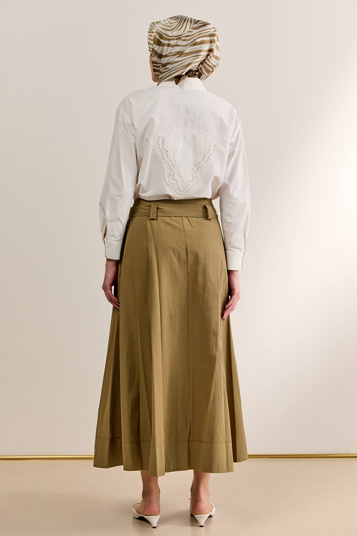 Kemerli Kloş Etek, Tesettür Giyim