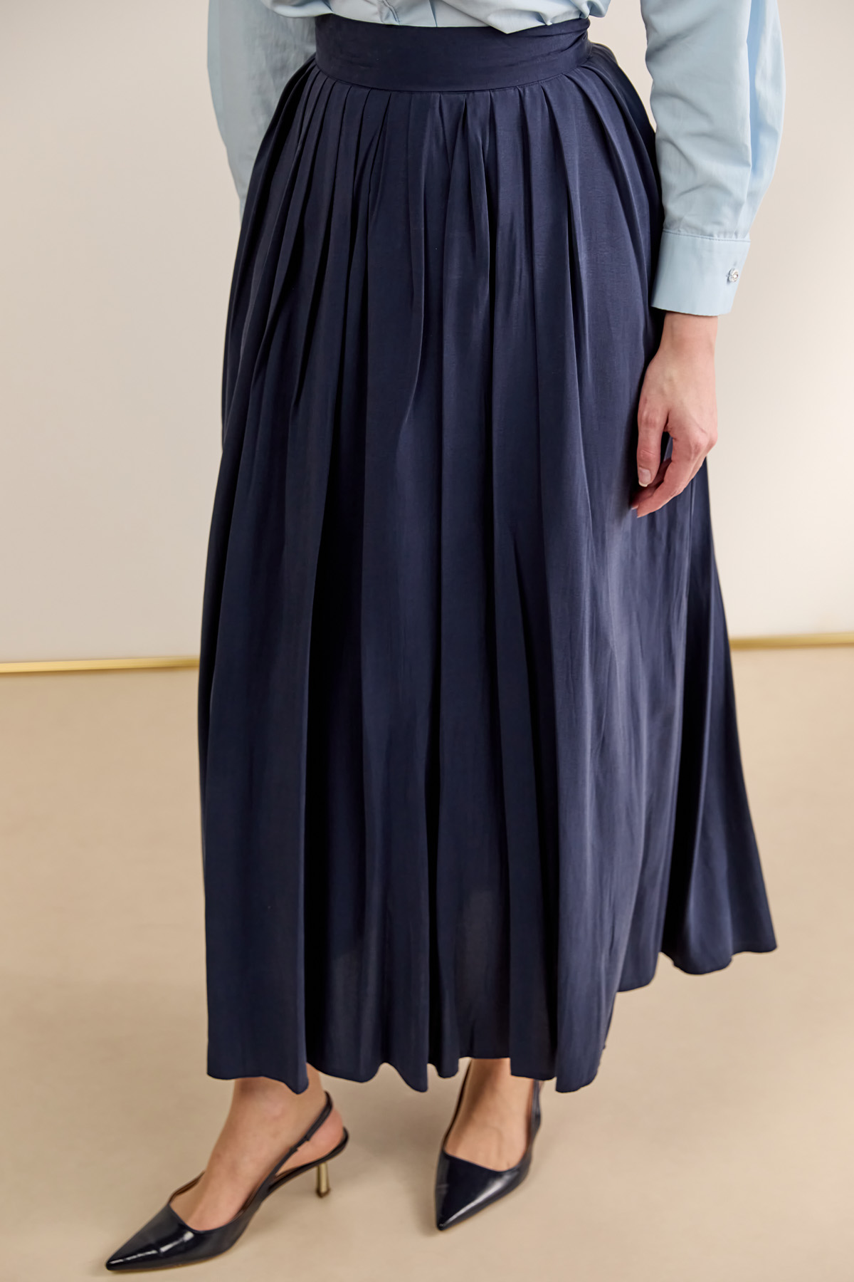 Pilikaşeli Lyocell Etek, Tesettür Giyim