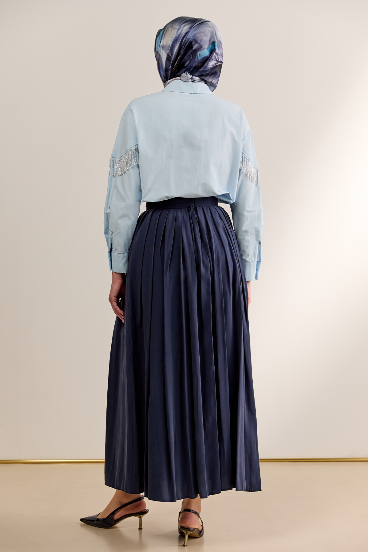 Pilikaşeli Lyocell Etek, Tesettür Giyim