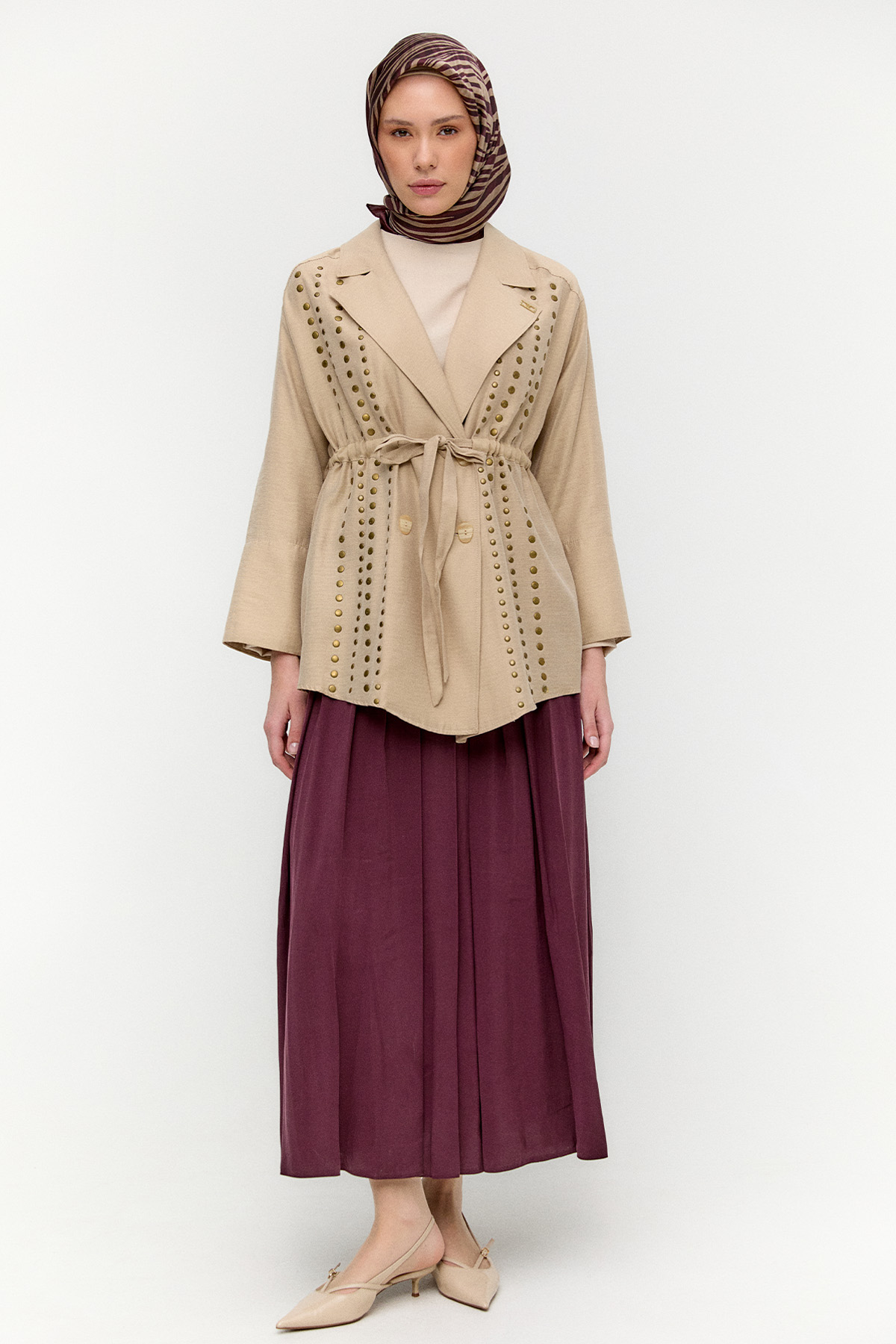 Pilikaşeli Lyocell Etek, Tesettür Giyim