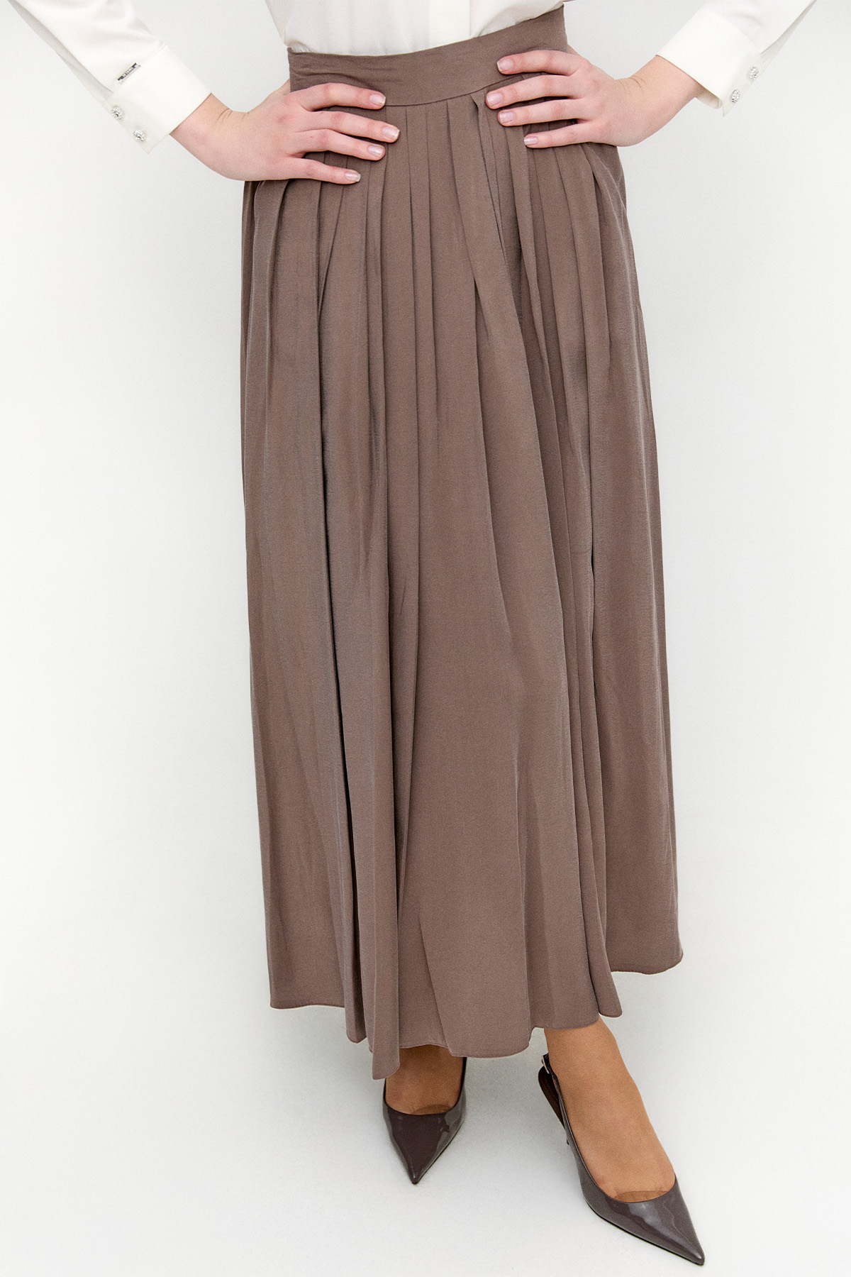 Pilikaşeli Lyocell Etek, Tesettür Giyim