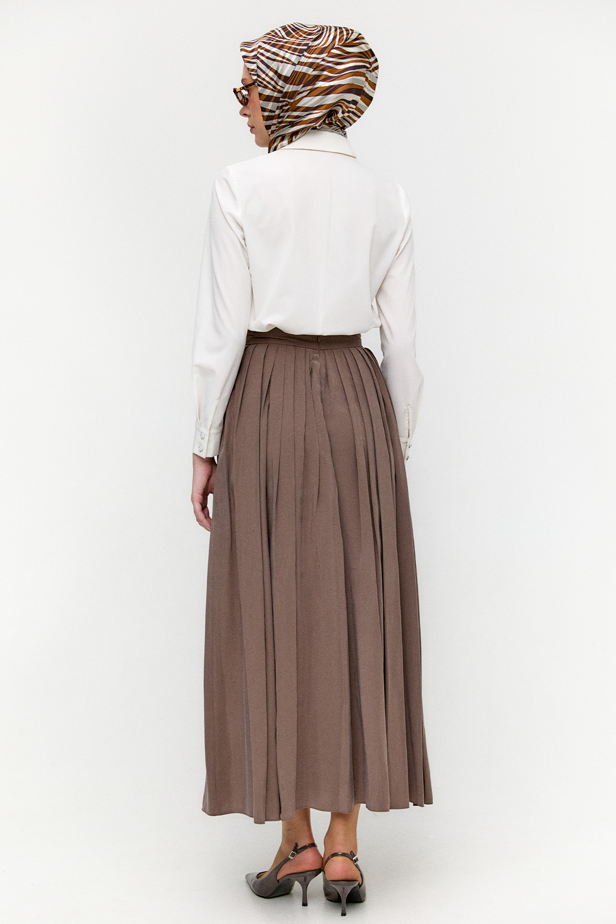 Pilikaşeli Lyocell Etek, Tesettür Giyim