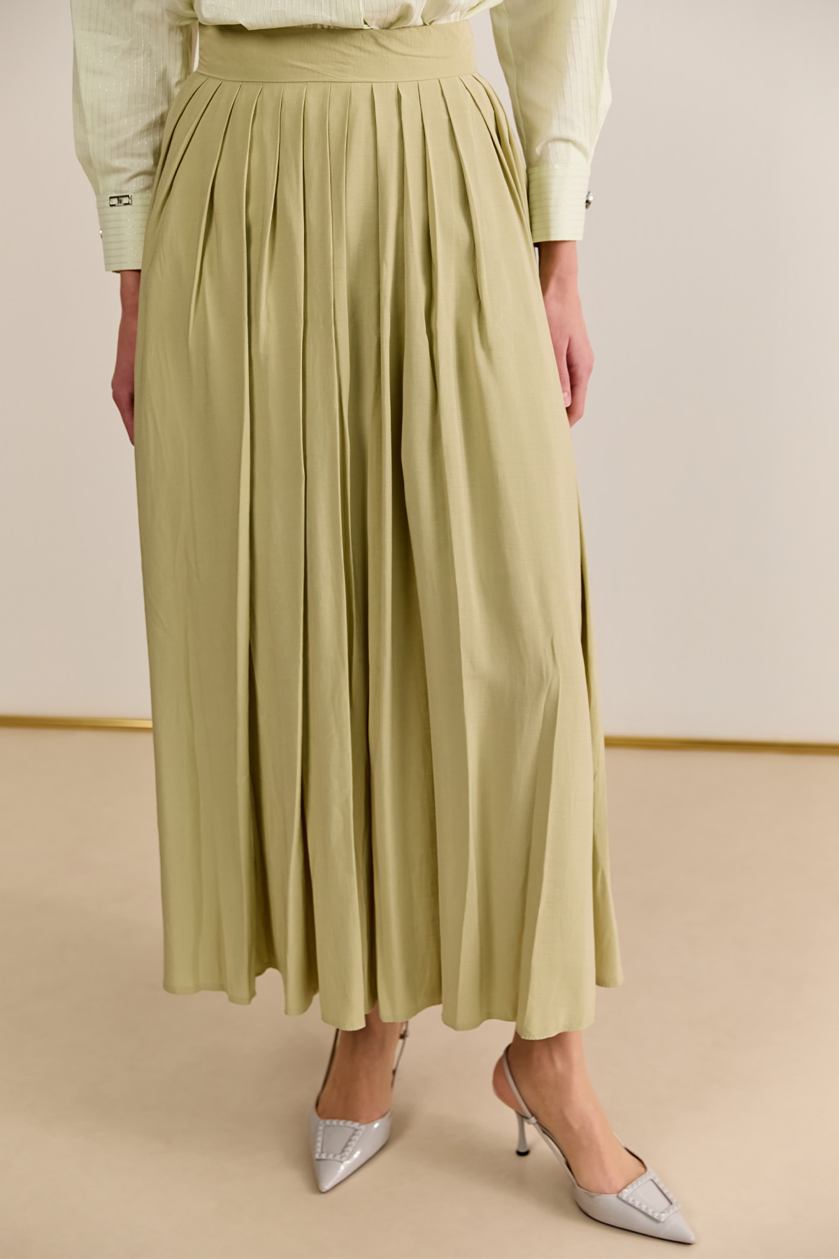 Pilikaşeli Lyocell Etek, Tesettür Giyim