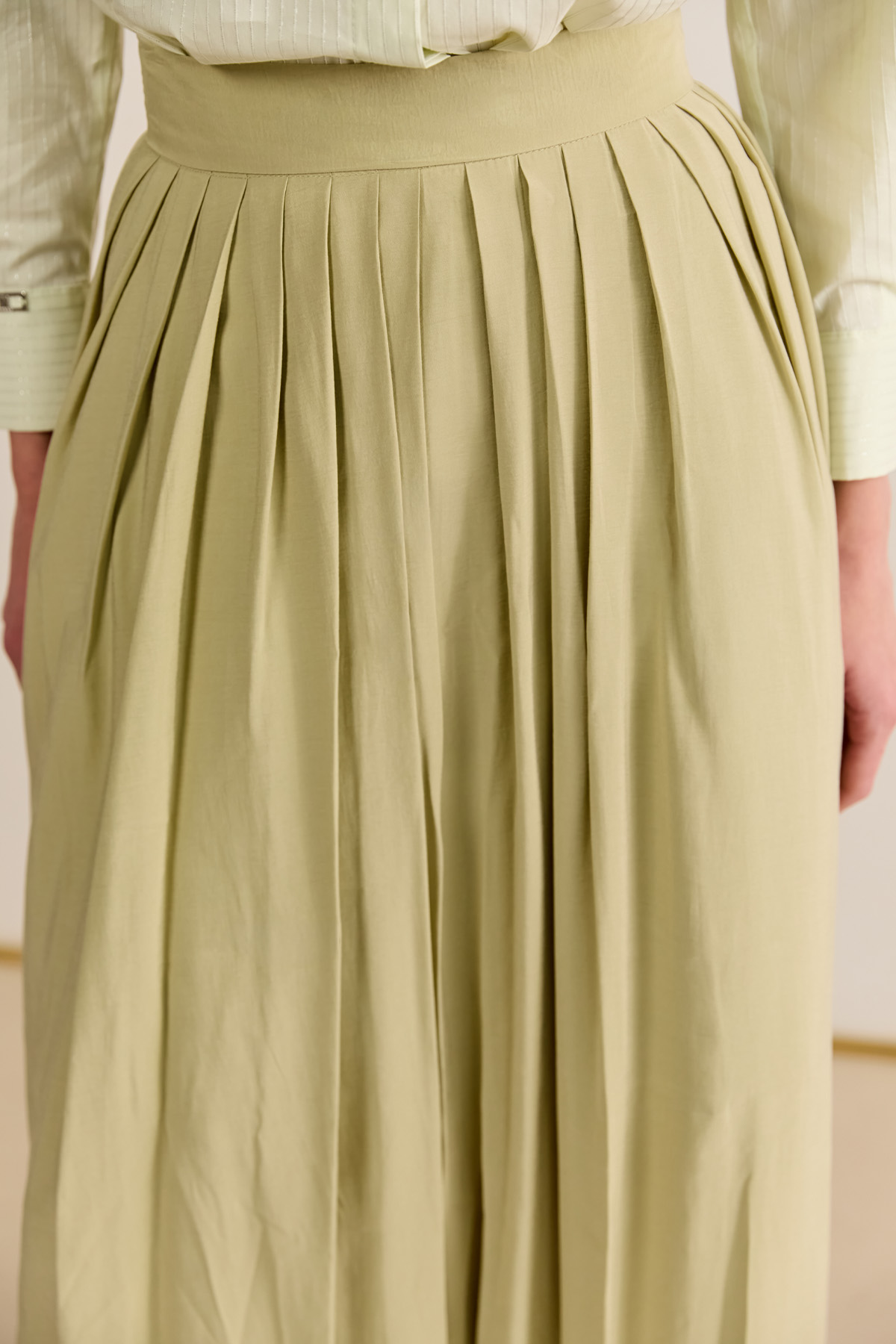 Pilikaşeli Lyocell Etek, Tesettür Giyim