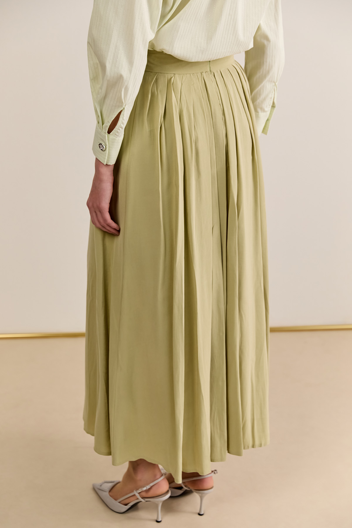 Pilikaşeli Lyocell Etek, Tesettür Giyim