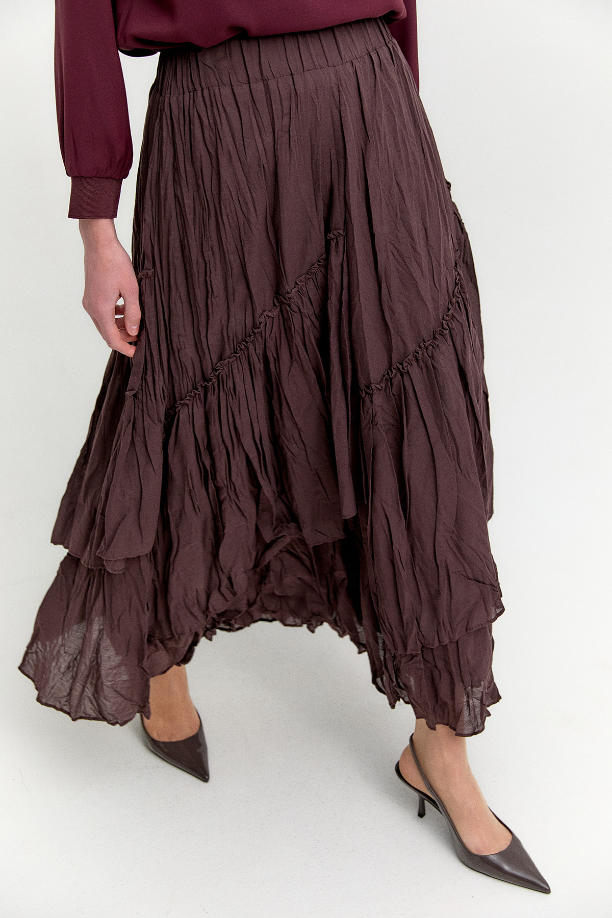 Kırışık Efektli Etek, Tesettür Giyim