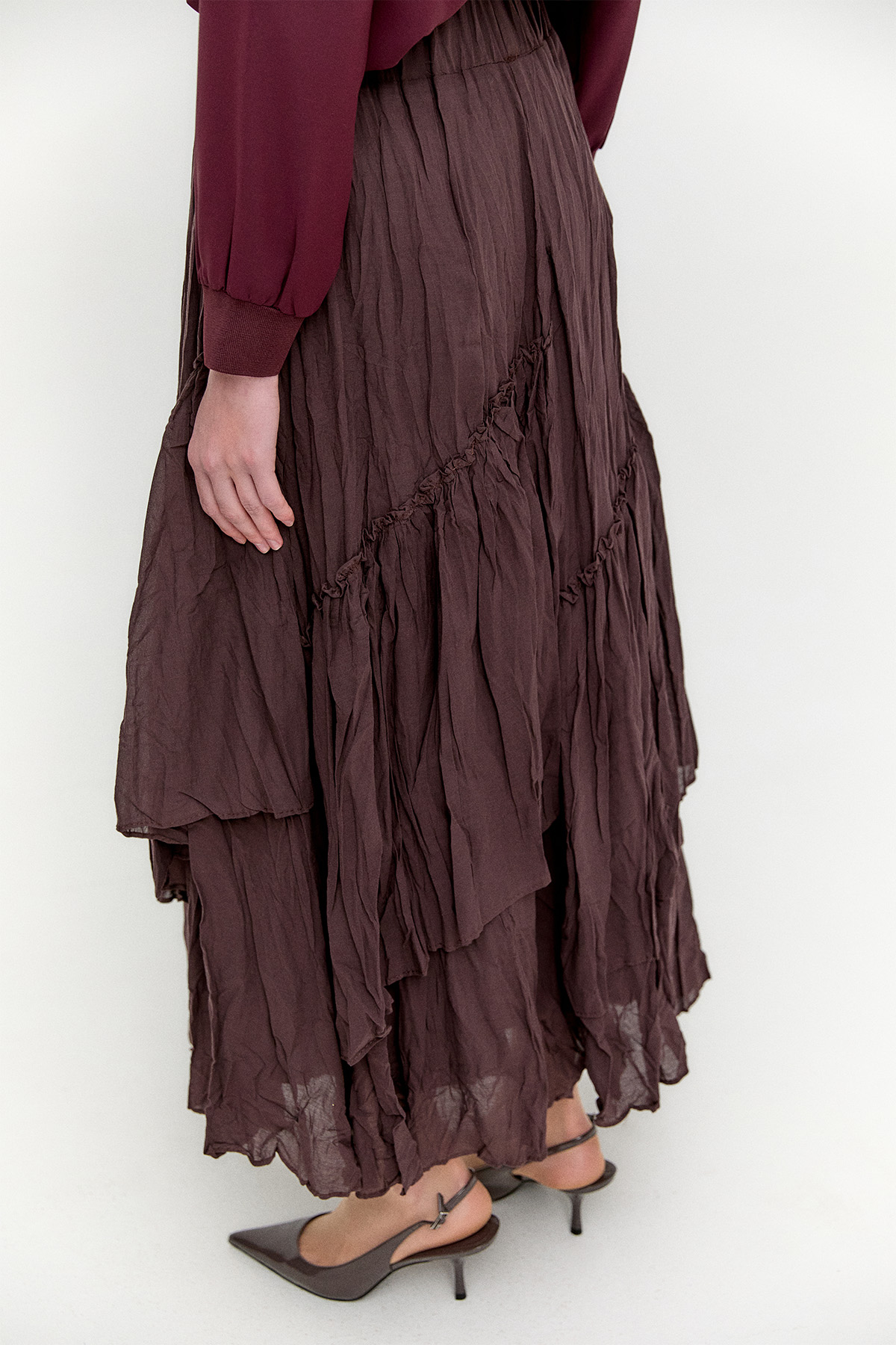 Kırışık Efektli Etek, Tesettür Giyim