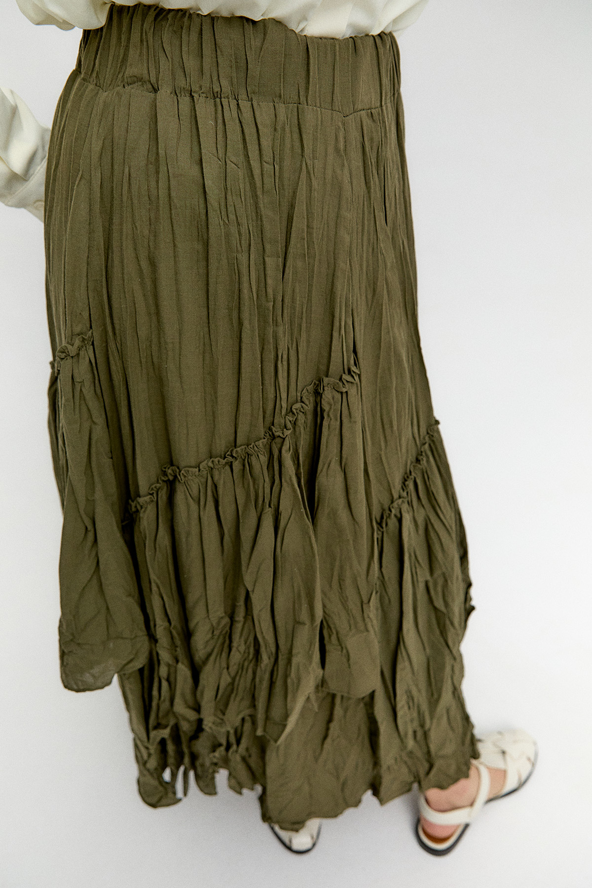 Kırışık Efektli Etek, Tesettür Giyim