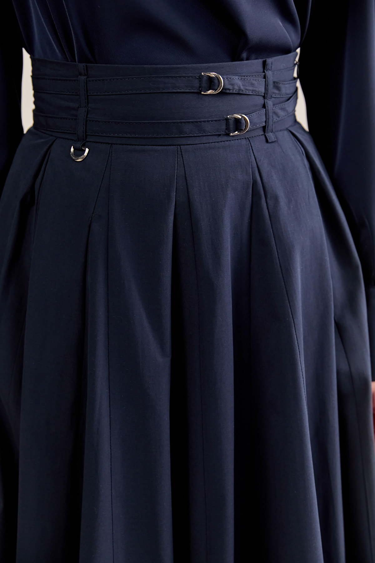 Çift Kemerli Parçalı Etek, Tesettür Giyim