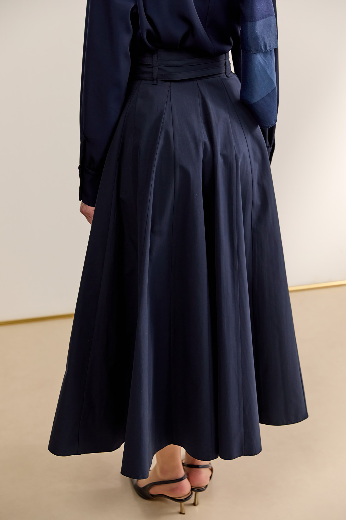 Çift Kemerli Parçalı Etek, Tesettür Giyim