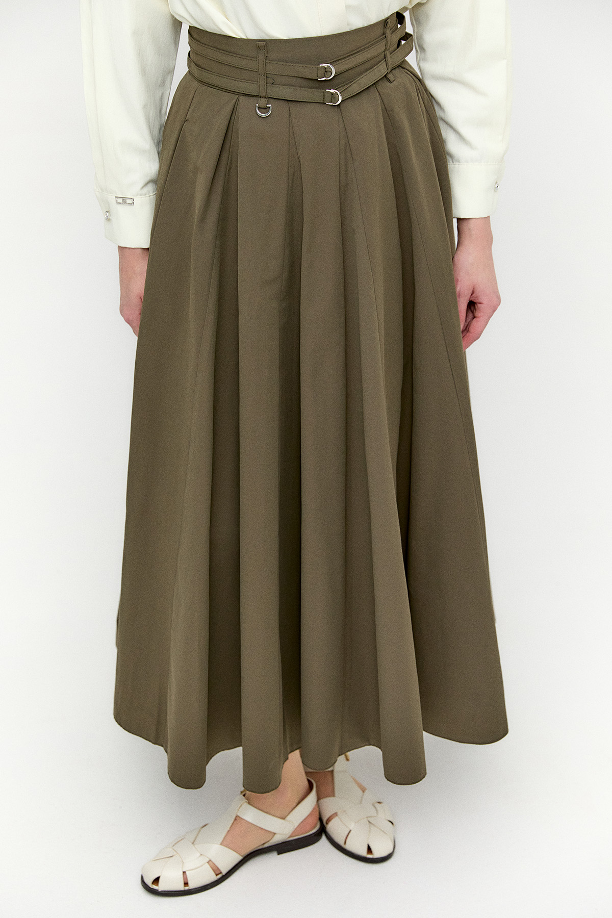 Çift Kemerli Parçalı Etek, Tesettür Giyim