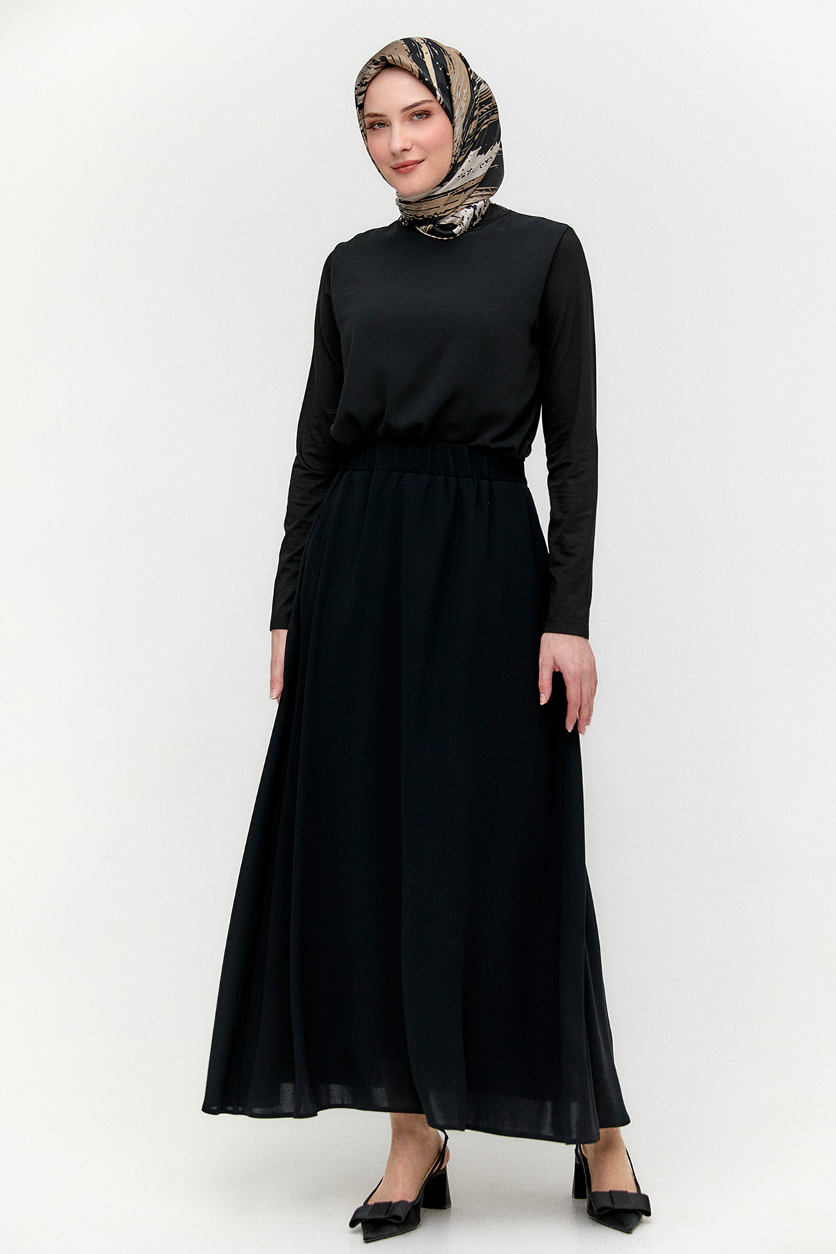 Çift Cepli Kloş Etek, Tesettür Giyim