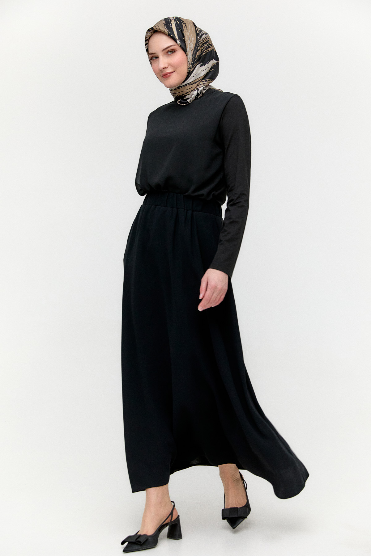 Çift Cepli Kloş Etek, Tesettür Giyim